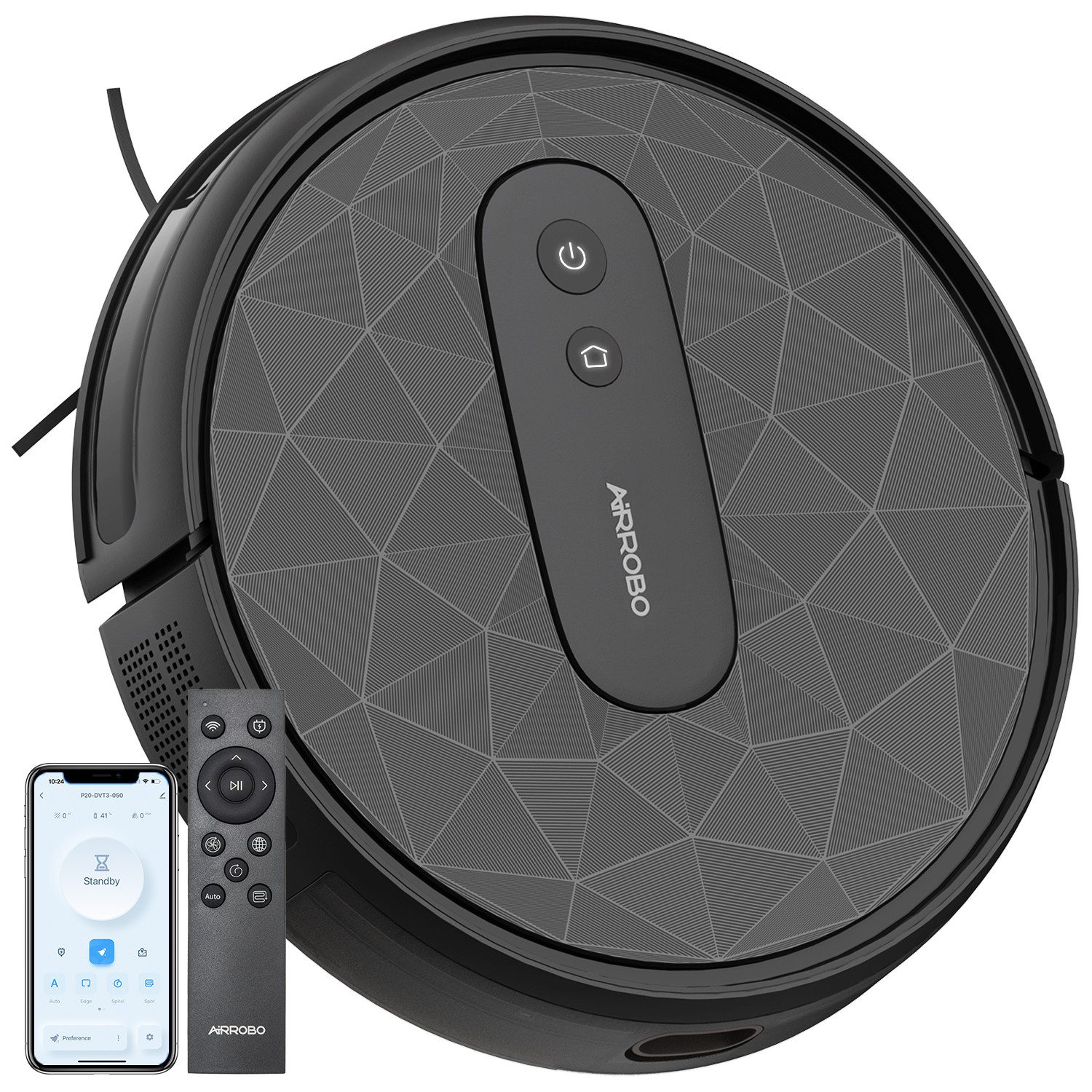 AIRROBO Вакуумний робот AIRROBO G50 Вакуумний робот fuer Tierhaare, Harte-boeden, Teppiche, beutellos, Teppiche mit niedrigem Flor, selbstaufladender