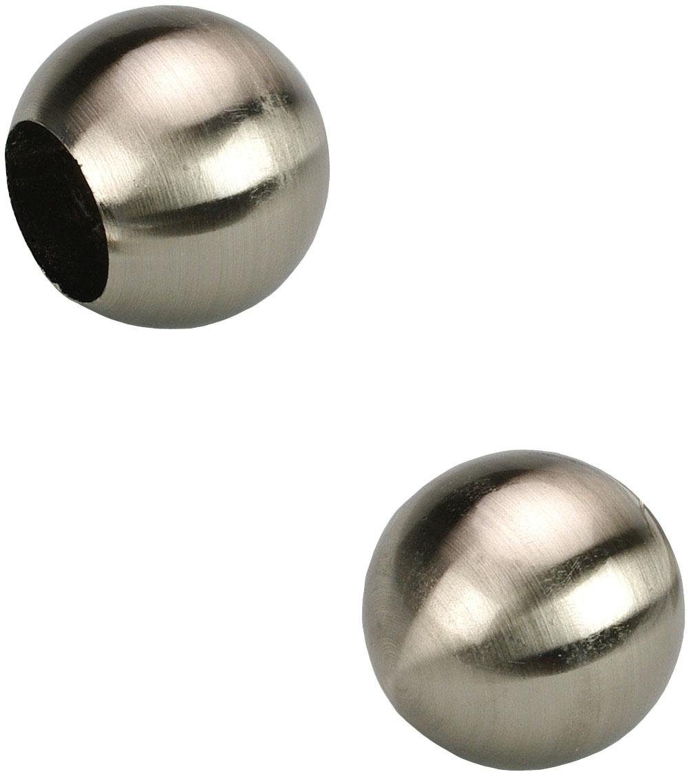 Liedeco Gardinenstangen-Endstück Ball, Gardinen, (Set, 2-St), für Gardinenstangen Ø 16 mm