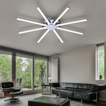 etc-shop LED Deckenleuchte, LED-Leuchtmittel fest verbaut, Warmweiß, Deckenlampe LED Deckenleuchte Designleuchte Wohnzimmerlampe, 8