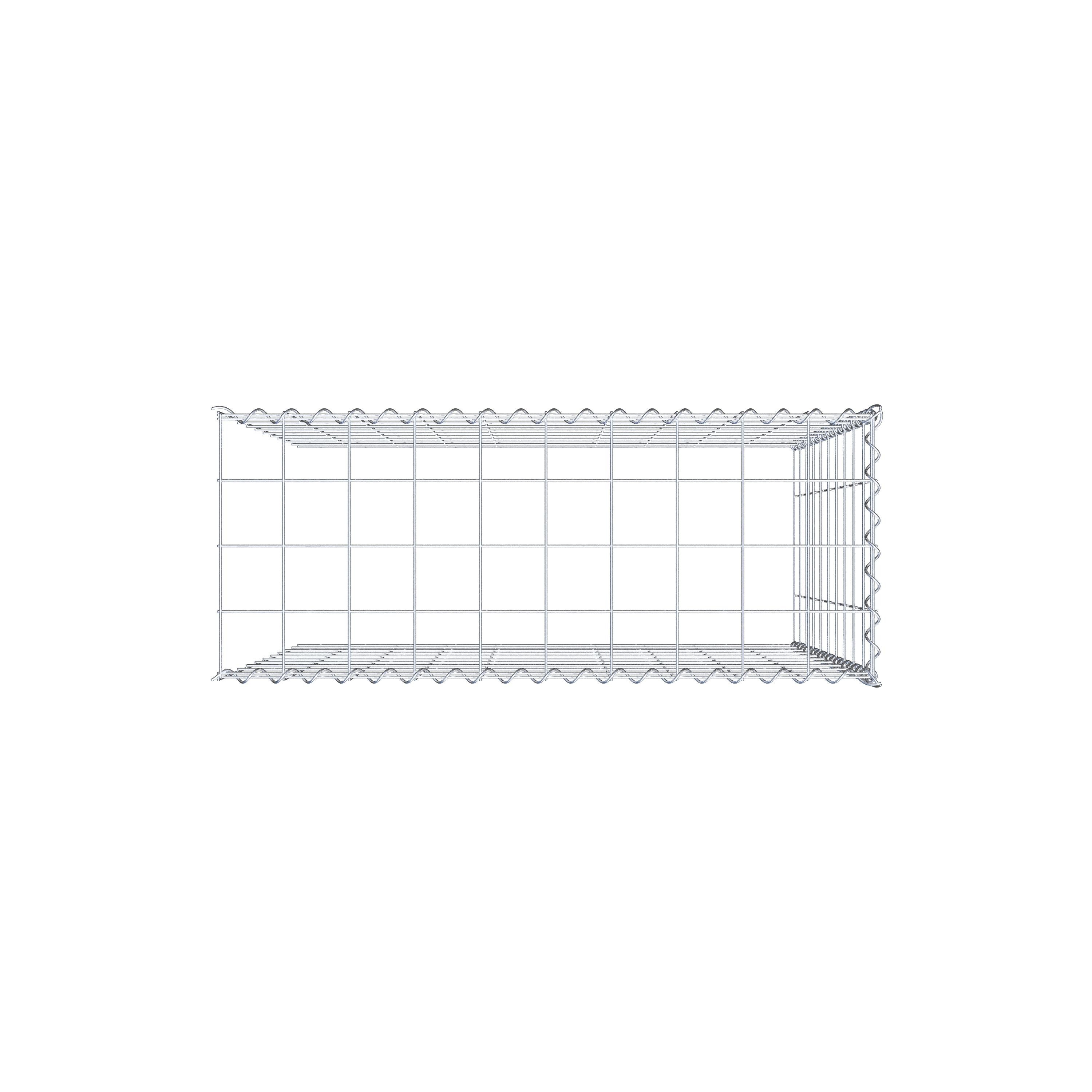 Thumbnail - Gabiona Gabionenzaun Anbaugabione Typ 4 100 cm x 100 cm x 40 cm (L x H x T), Maschenweite, (Anbaugabione Typ 4 100 cm x ...