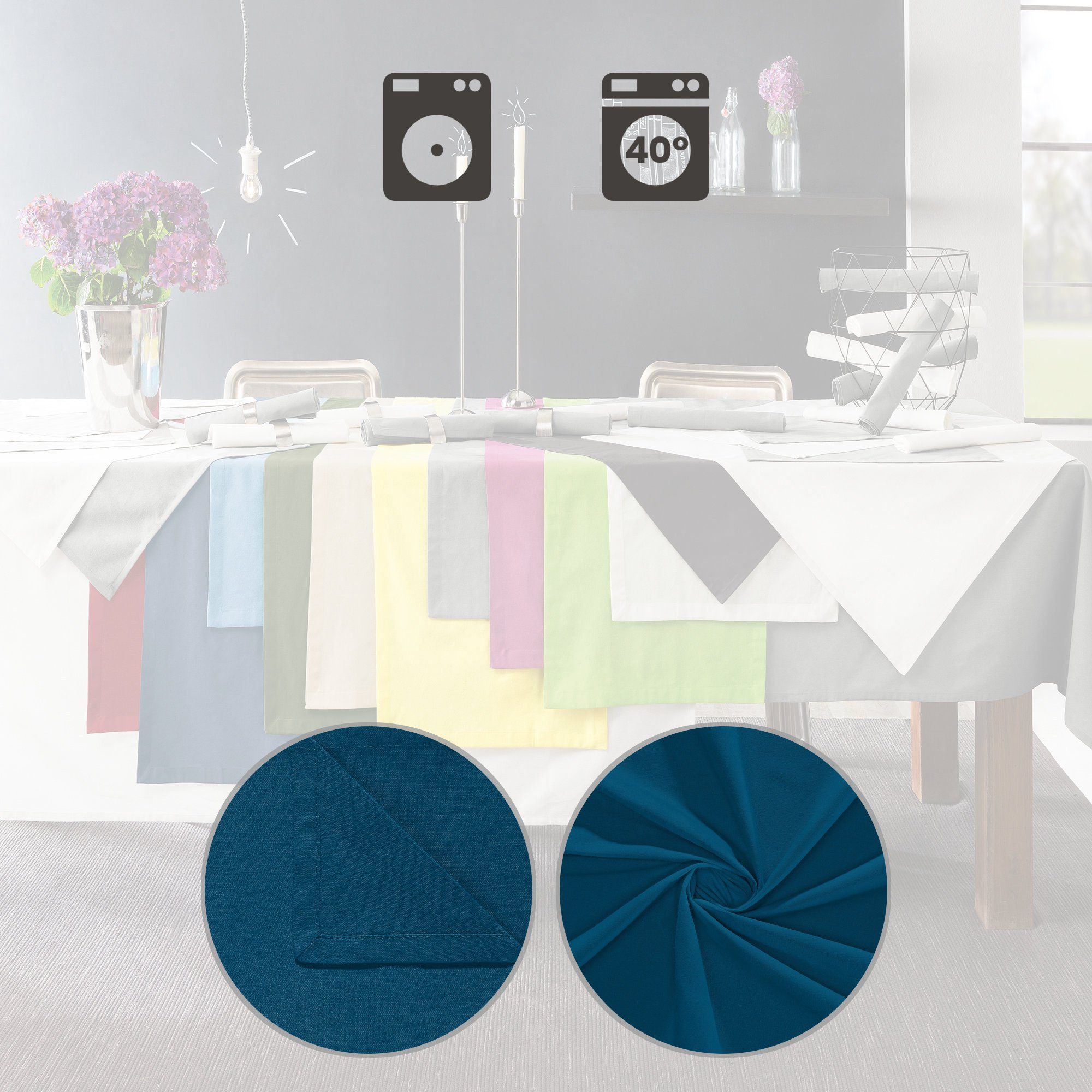 REDBEST Stoffserviette Serviette 6er-Pack "Seattle", Baumwolle Uni