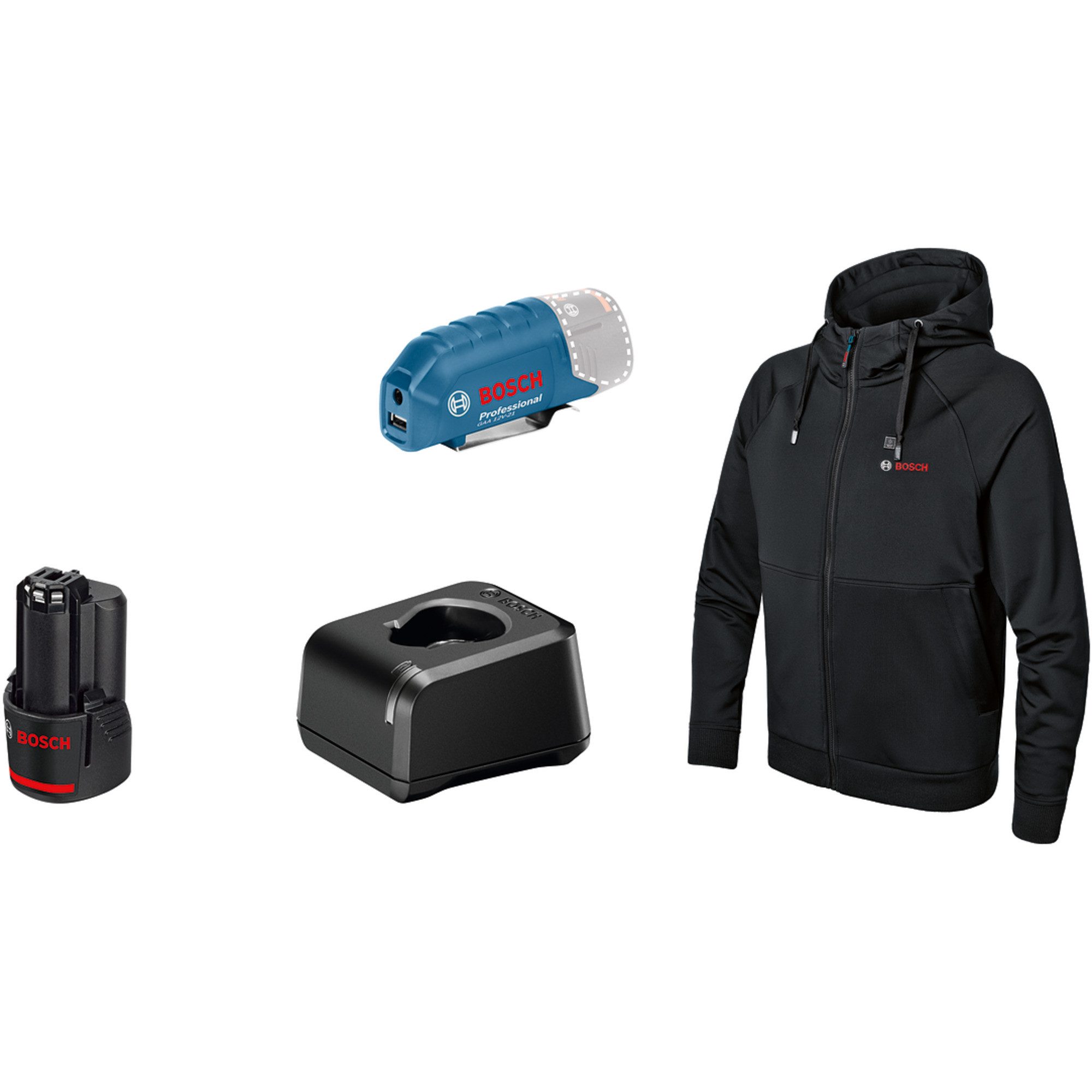 Bosch Professional Arbeitsweste Bosch Professional Heat+Jacket GHH 12+18V Kit