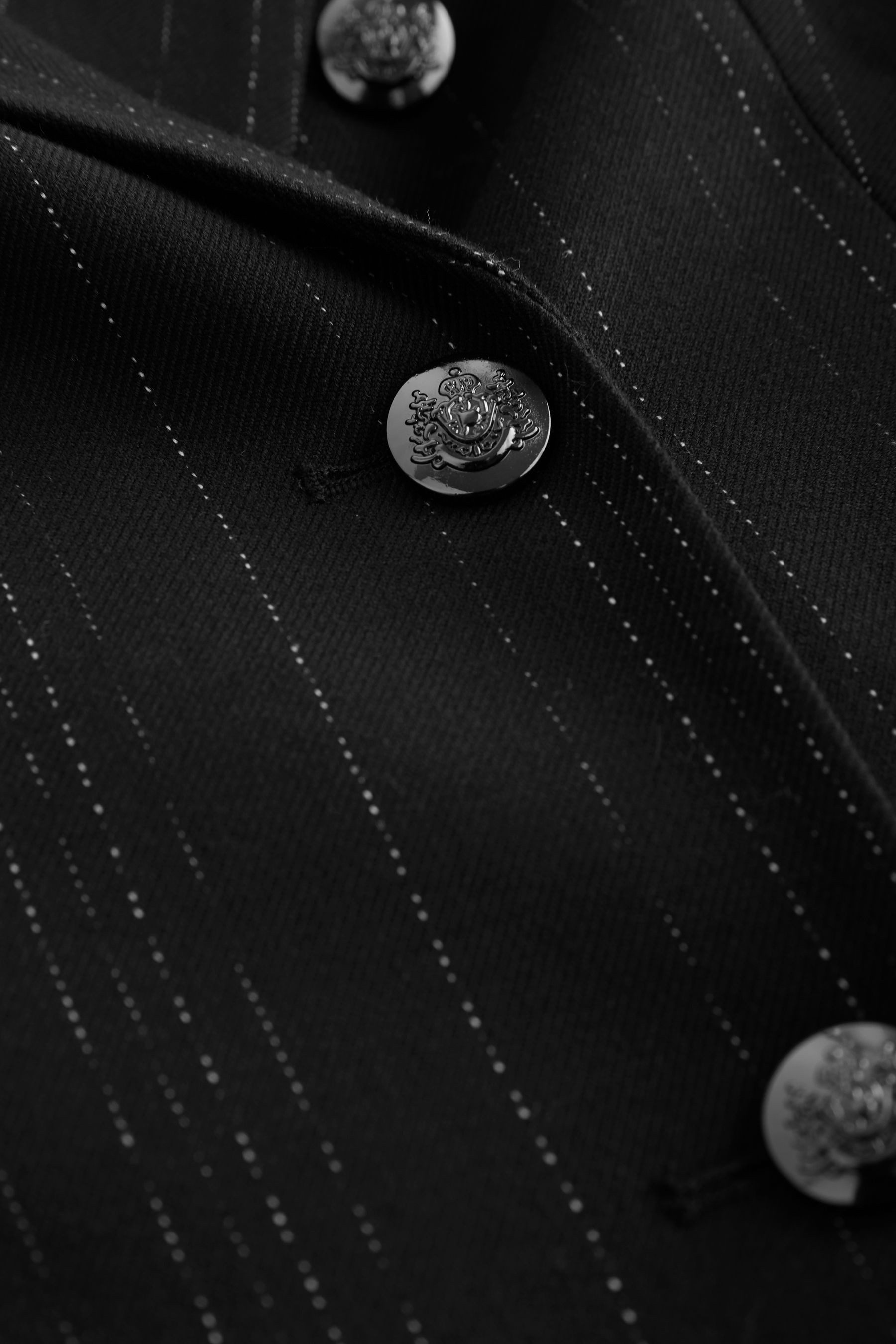 Next Jackenblazer Zweireihiger Militär-Blazer mit Streifen (1-tlg)