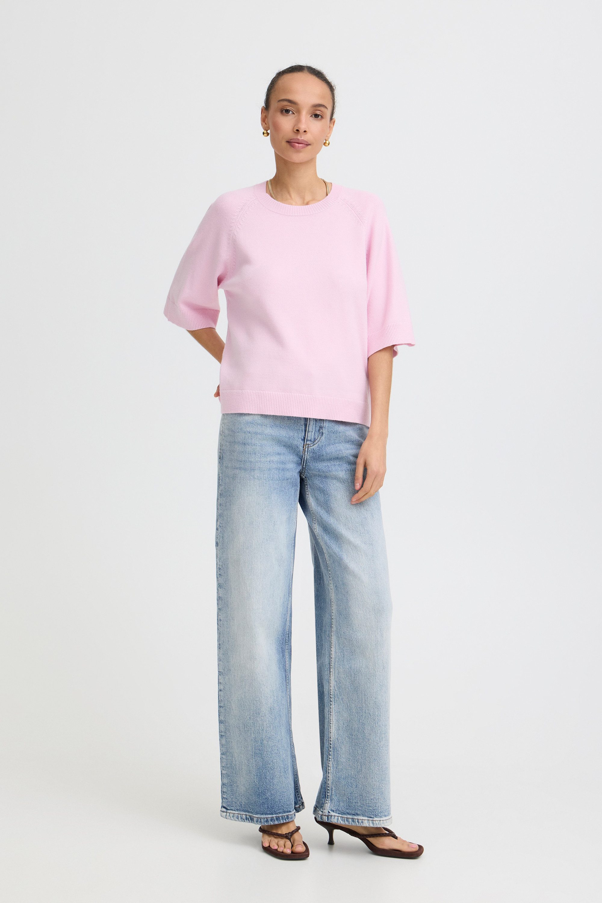 b.young Strickpullover Halblange Ärmel BYNONINA