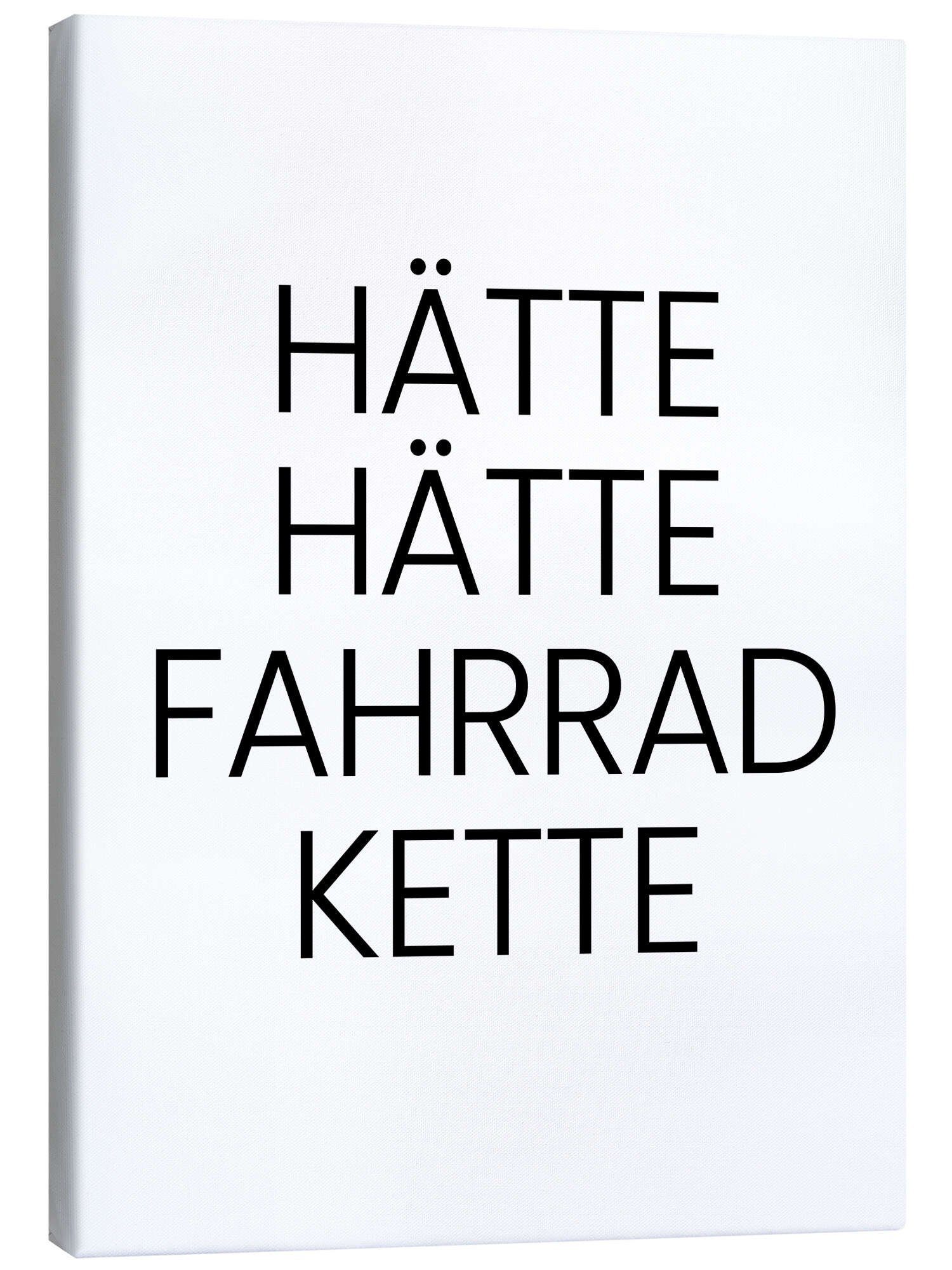ᐅ Posterlounge Leinwandbild Typobox, Hätte hätte Fahrradkette, Büro OTTO