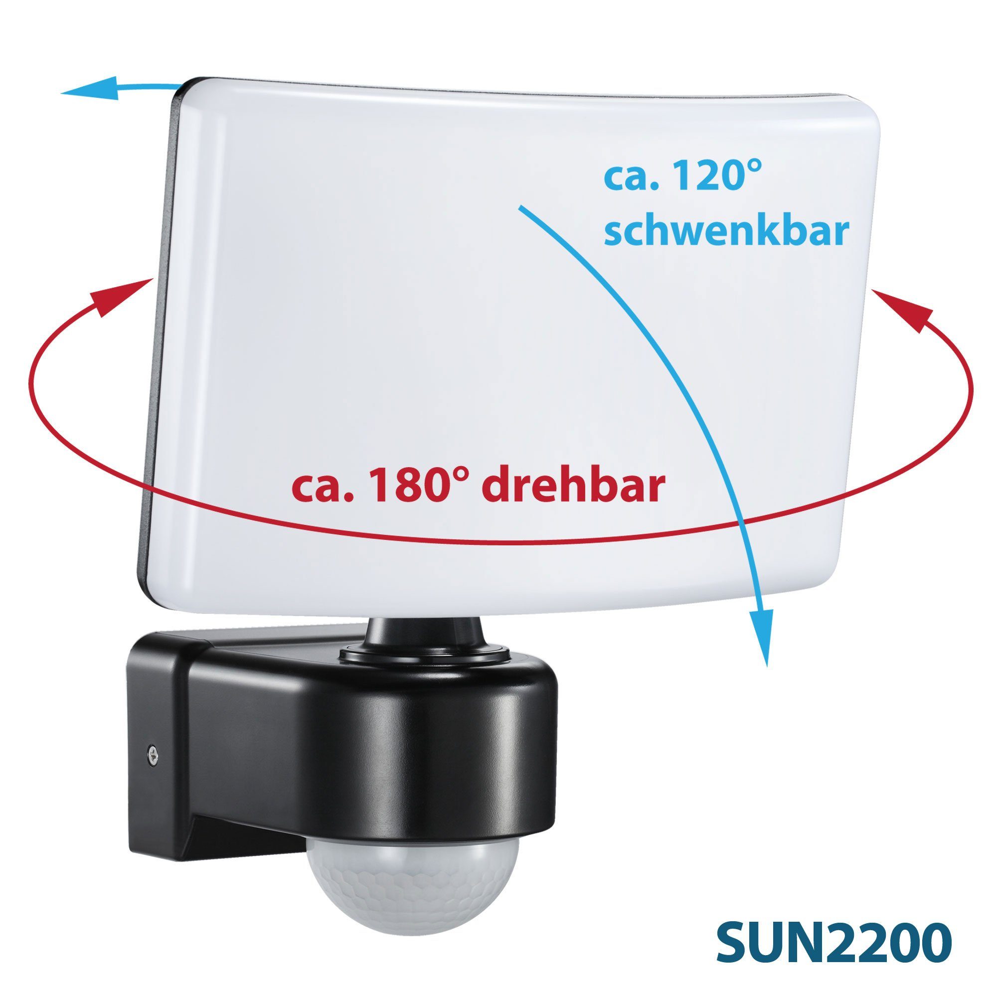 Maxkomfort LED Flutlichtstrahler SUN2200, mit Bewegungsmelder, LED fest int günstig online kaufen