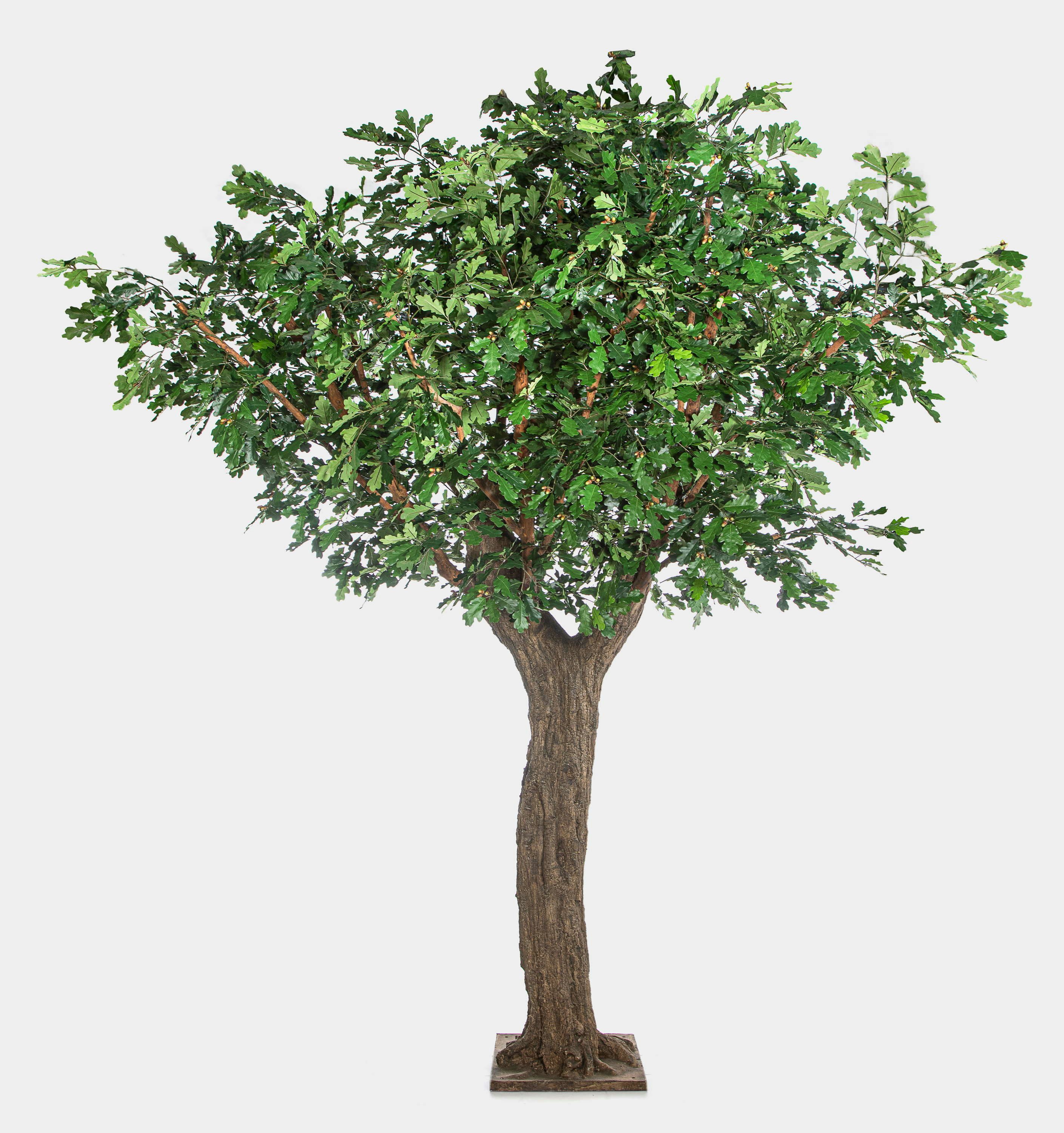 Kunstbaum Eiche NELLINO mit Früchten, Kunststamm, schwer brennbar, 360cm Eiche, artplants, Höhe 360.0 cm