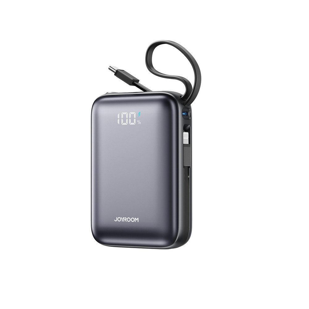 JOYROOM Zusatzakku Reiseakku Schnellladegerät Powerbank JR-PBF29 20000 mAh (3, 85 V, 1 St), 20000 mAh, 22,5 W, 2 integrierte Kabel, Display