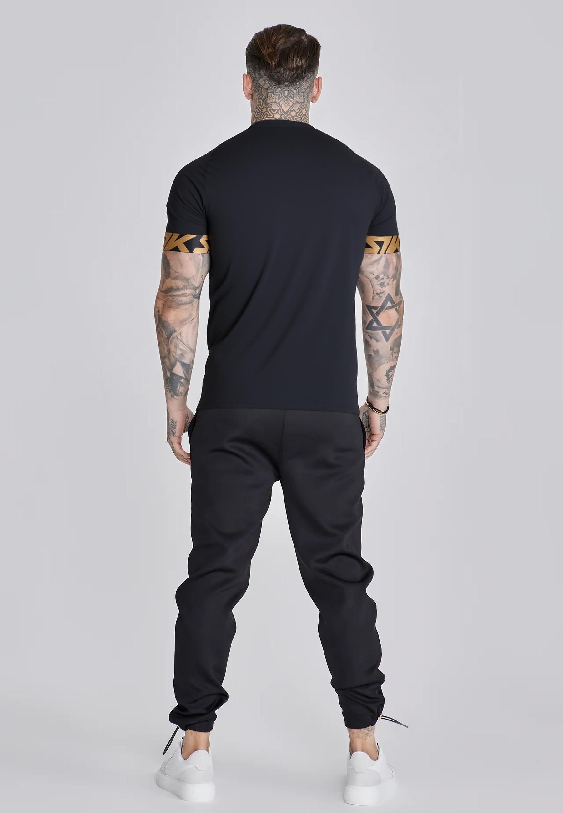 Siksilk T-Shirt SikSilk Herren Schwarz Dynamic T-Shirt – Bild 5 von 5