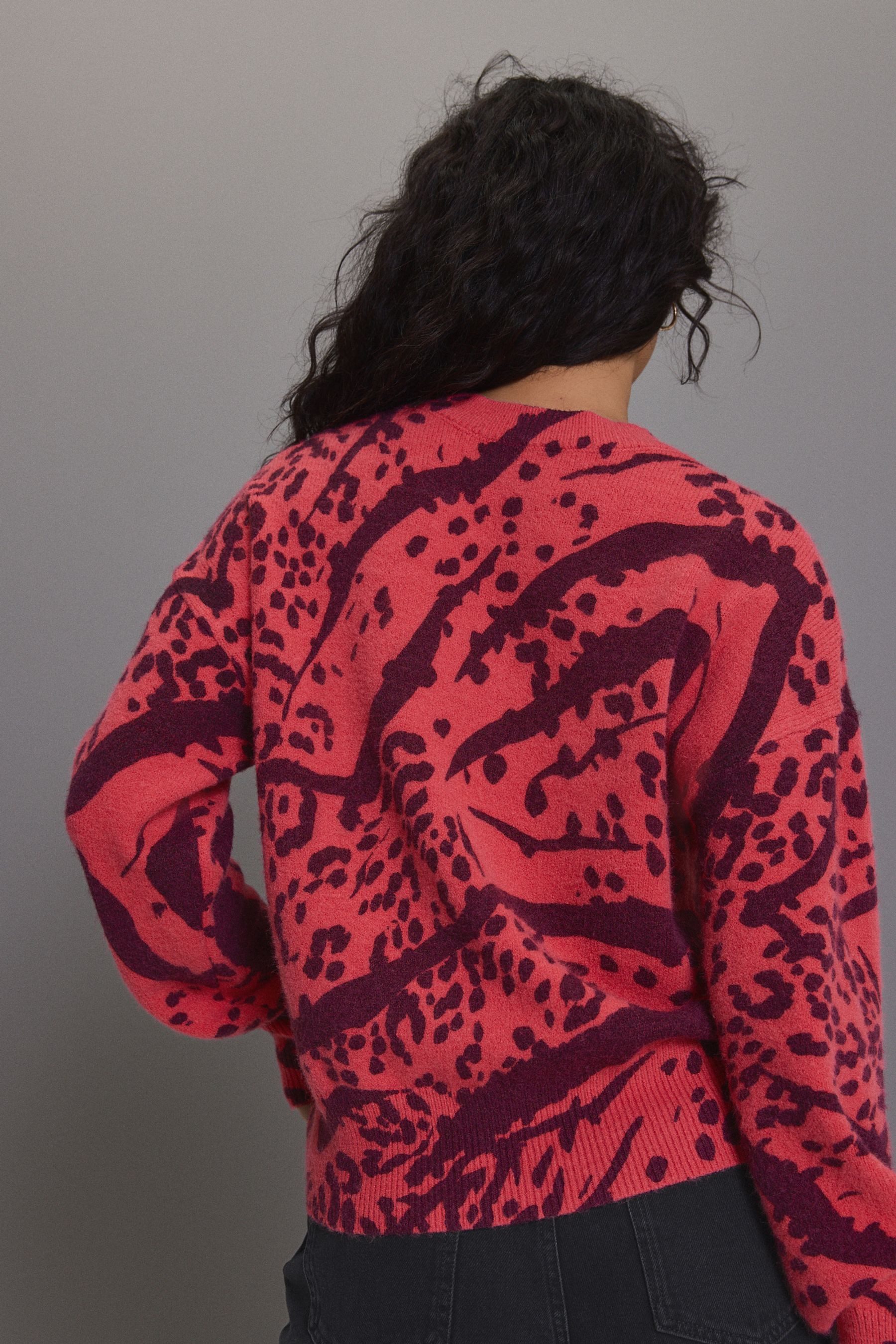 Next Strickpullover Kuscheliger Strickpullover und Tiermotiv-Print günstig online kaufen