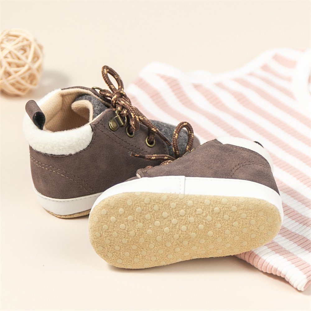 Baby-Schuhe, Babystiefel Schuhe rutschfeste hohe Sohle Kleinkinder weiche modische Rouemi