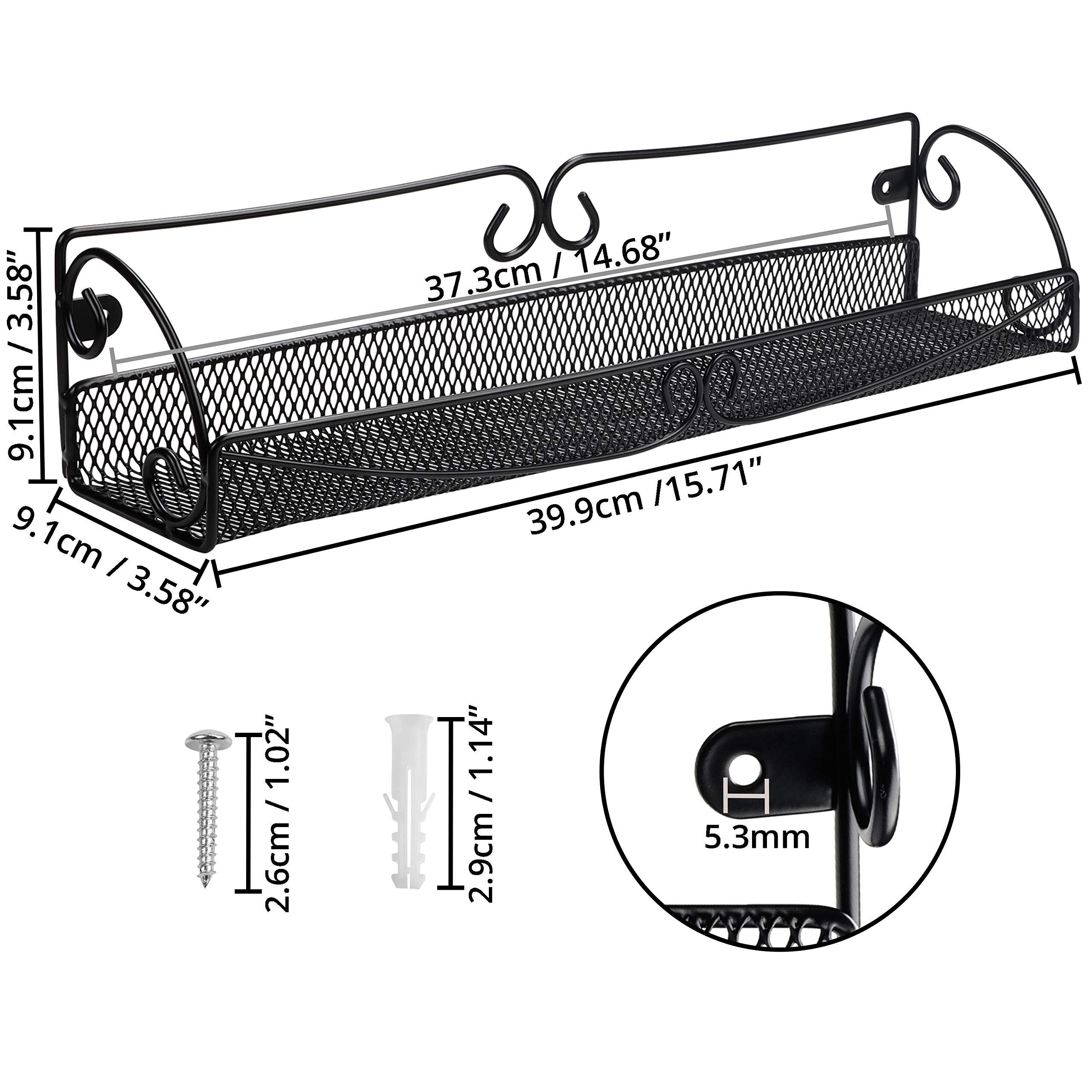 Belle Vous Gewürzregal Schwarzes Metall Wandregal günstig online kaufen
