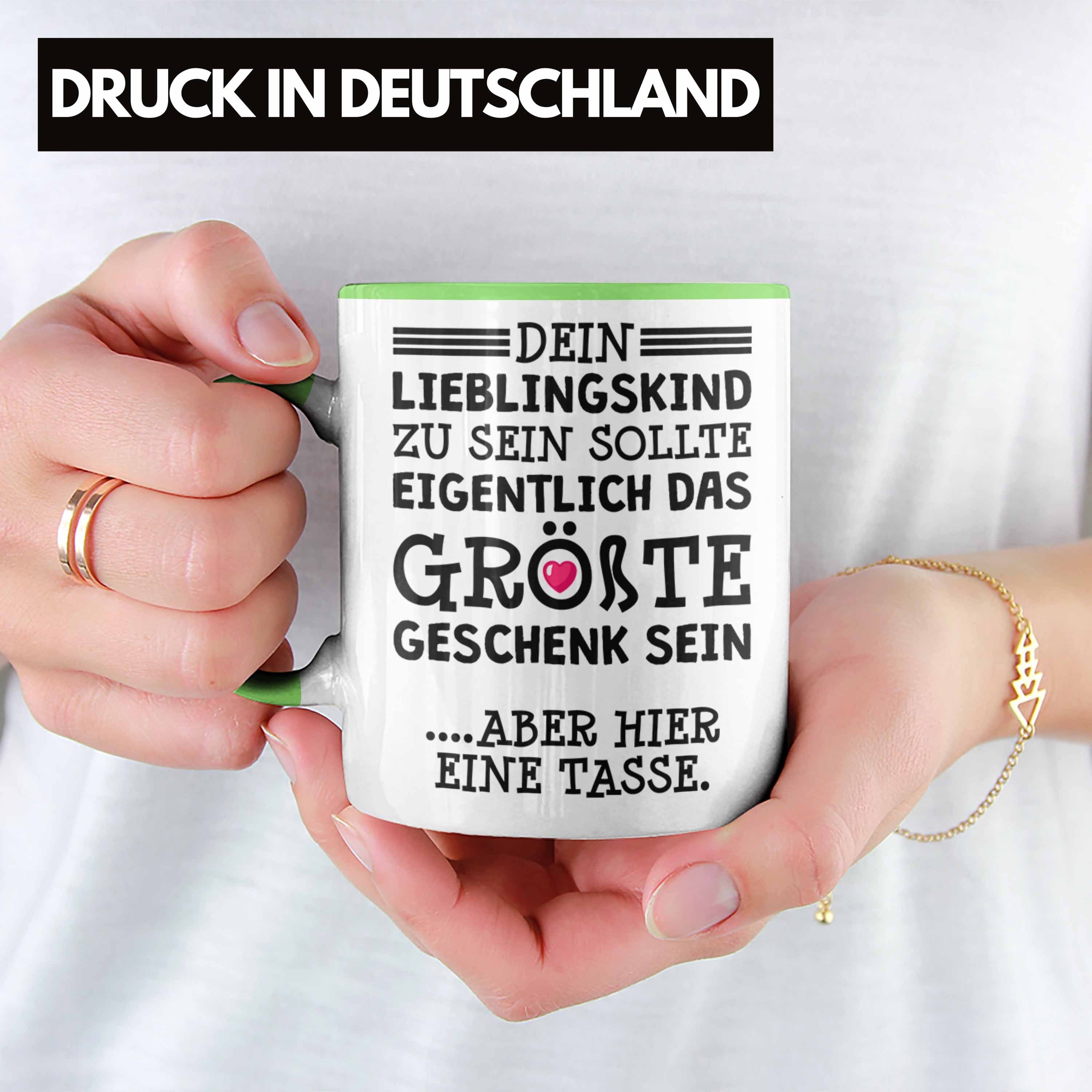 mit Tasse Geschenk Tasse Tasse Grün Trendation von Tochter Sohn Mama Spruch Lieblingskind - Muttertagsgeschenk Trendation