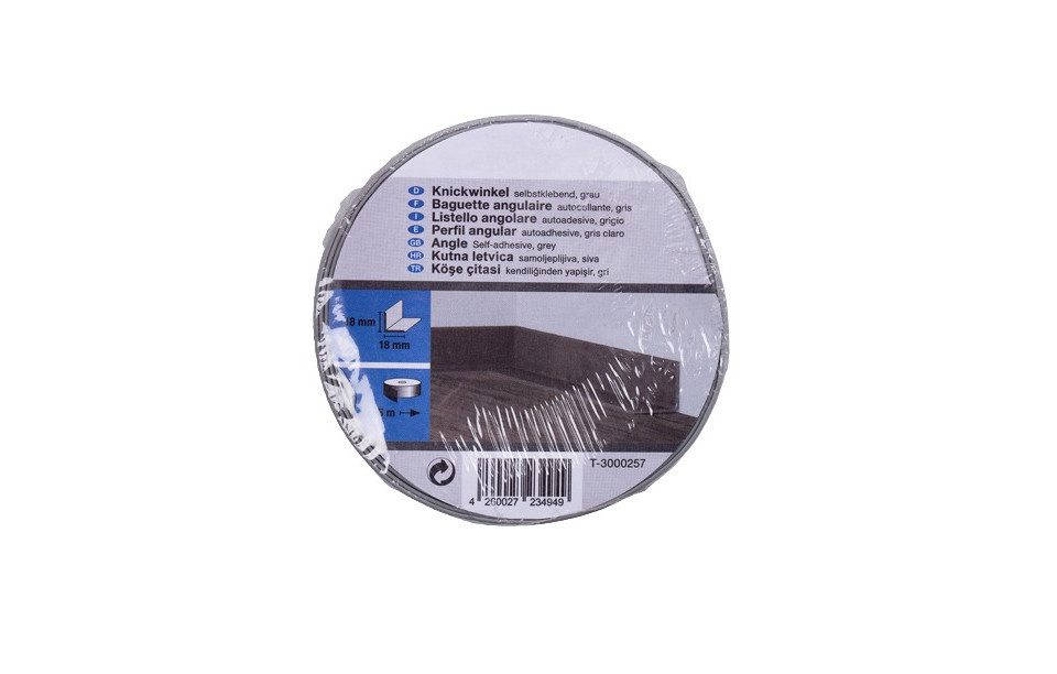 Primo Sockelleiste Primo Knickwinkel 5 m 18 x 18 mm grau