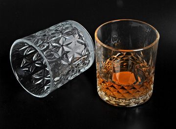 KS-Direkt Whiskyglas Whiskyglas Gläser Set Kristallglas 340 ml Whisky-Glas, Spühlmaschinenfest