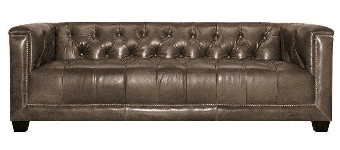 JVmoebel Chesterfield-Sofa Eleganter brauner Chesterfield Sofasitz Modernes Polstermöbel, Made in Europa