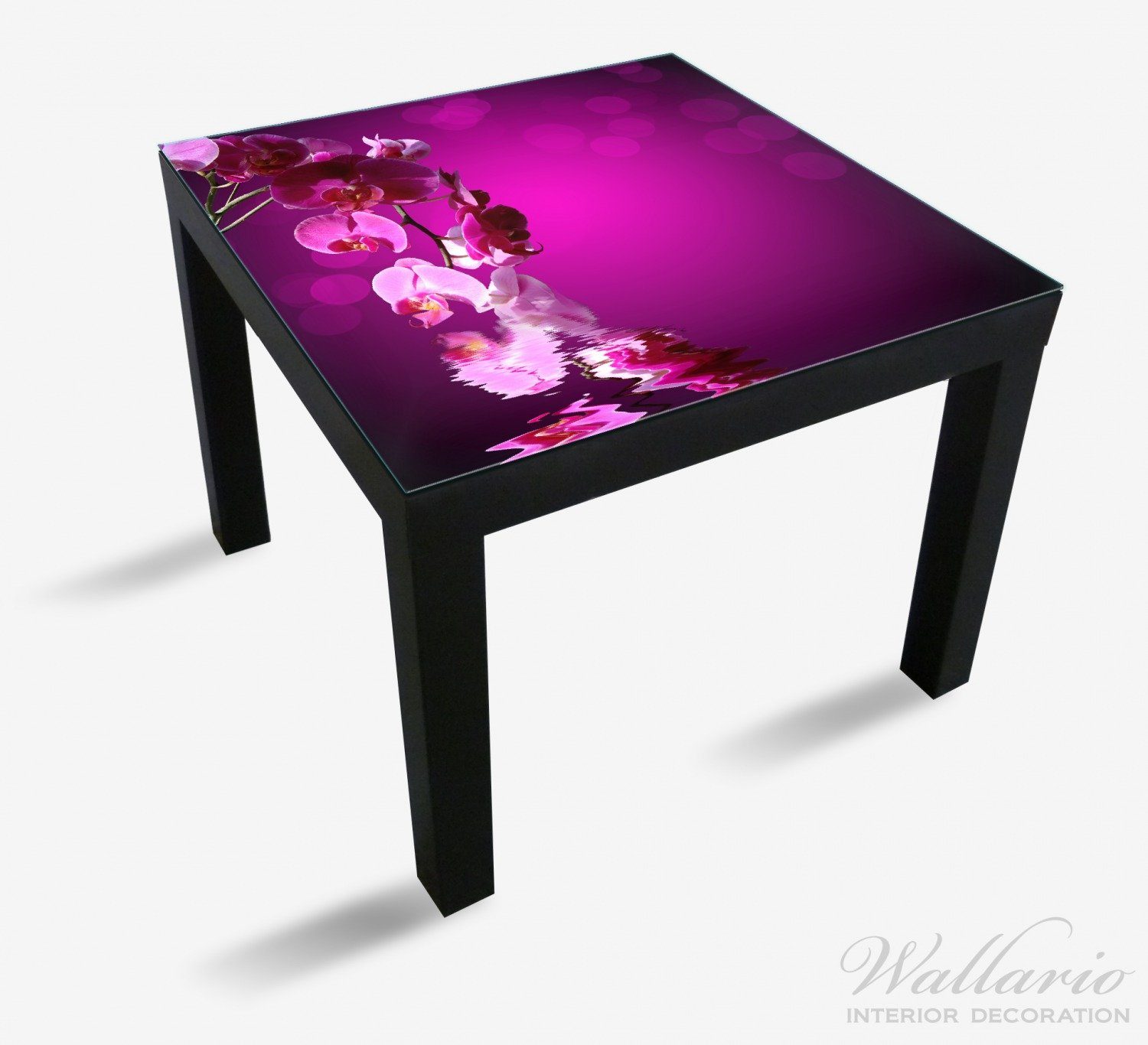 Tischplatte geeignet Rosafarbene (1 St), in Ikea Blüten für Wallario Orchidee pink Tisch Lack