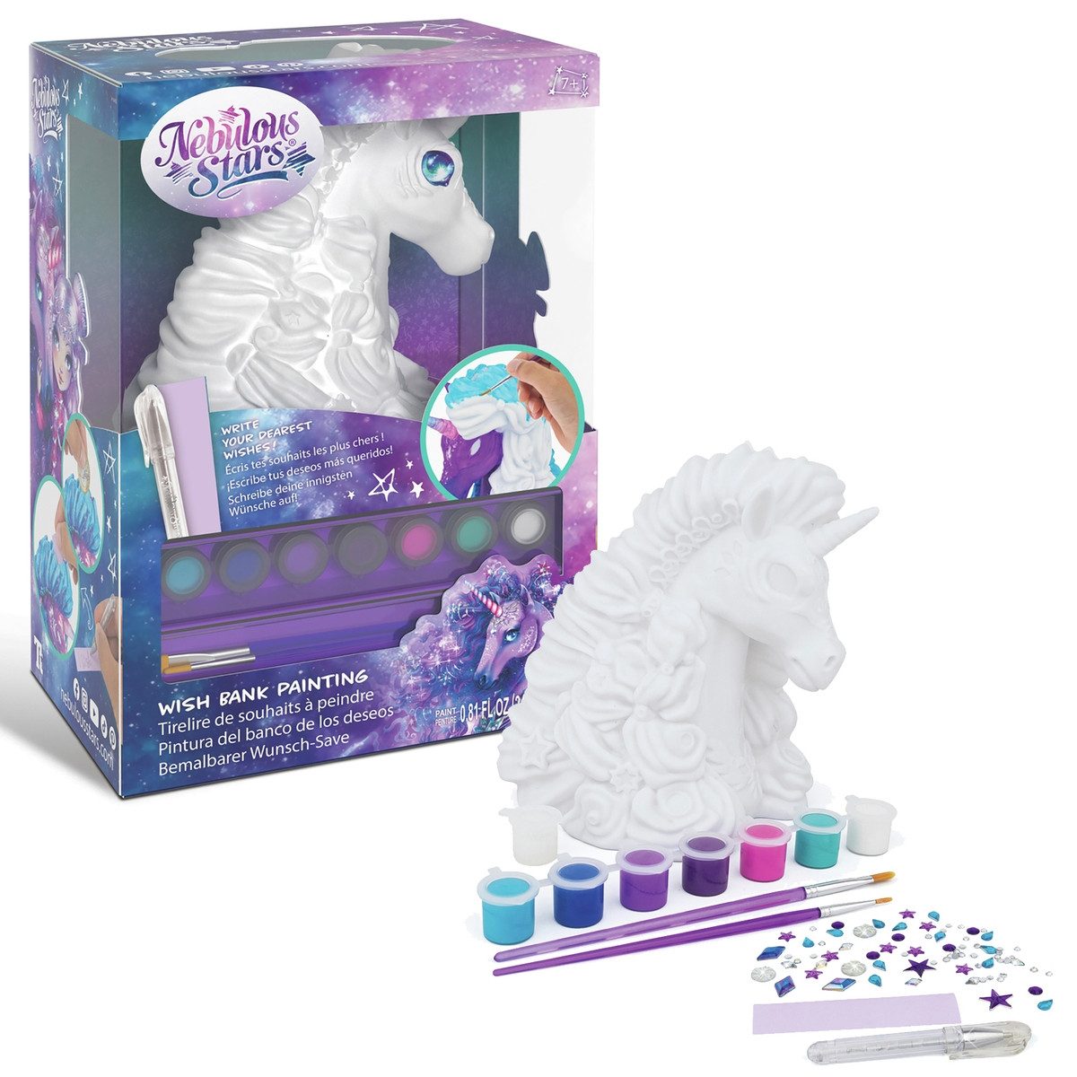 Toynamics Europe Spardose Spardose Einhorn zum Bemalen Nebulous Stars