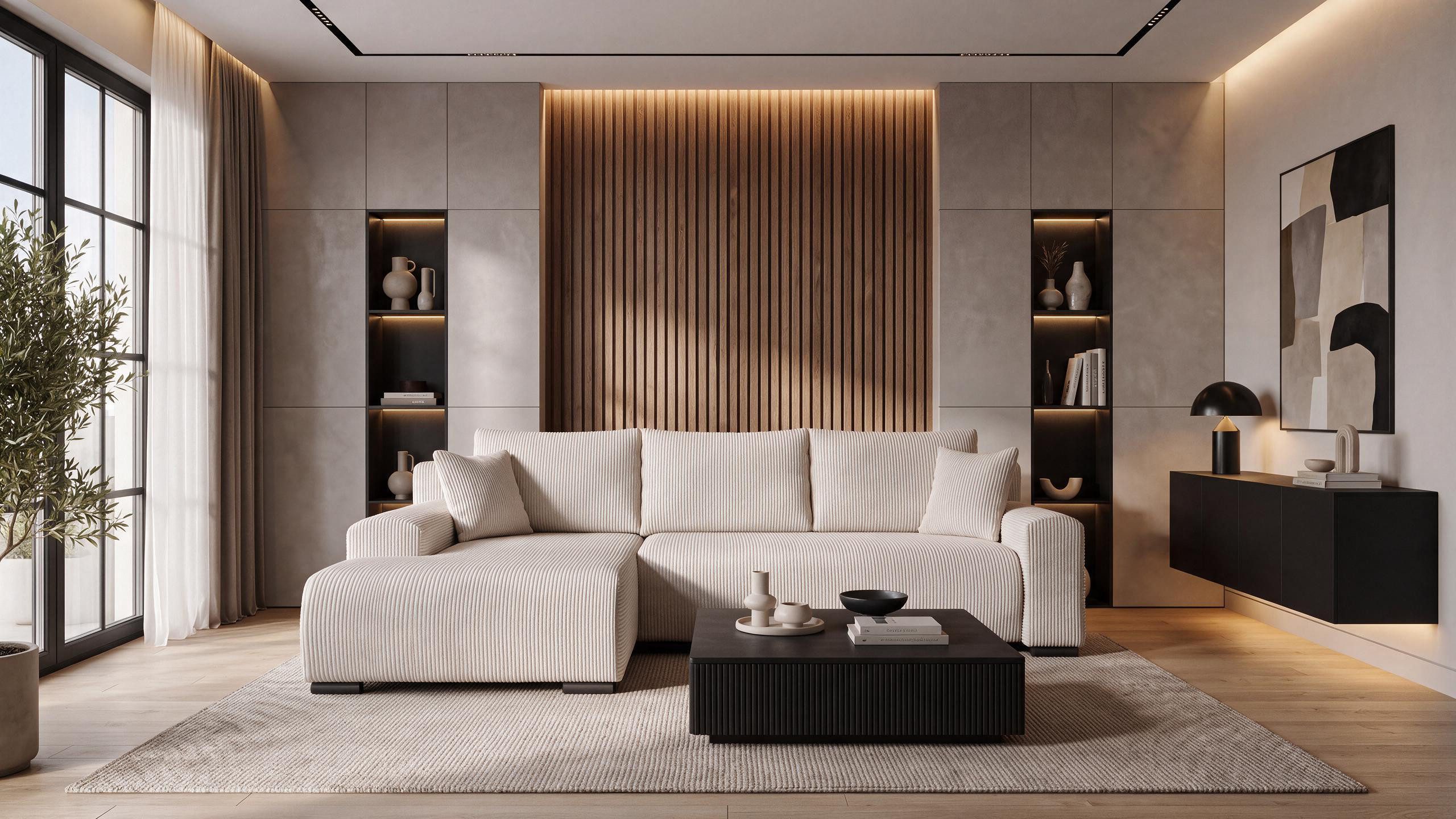 storez24 Ecksofa Soffe, mit Bettkasten und Schlaffunktion, Cordstoff, L-Form, bequem
