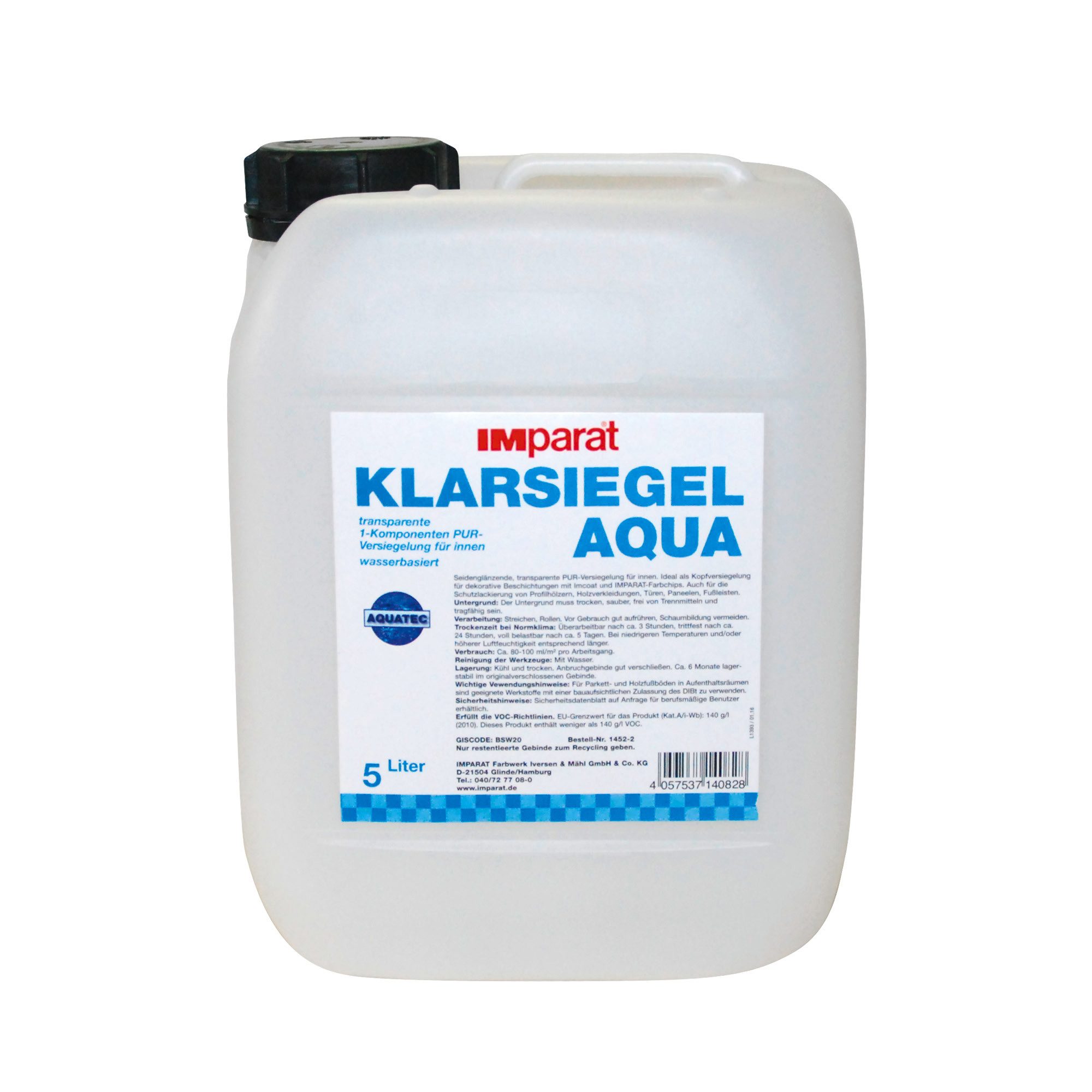 IMparat Farbwerk Iversen & Mähl GmbH & Co. KG Klarlack Klarsiegel Aqua 5 l