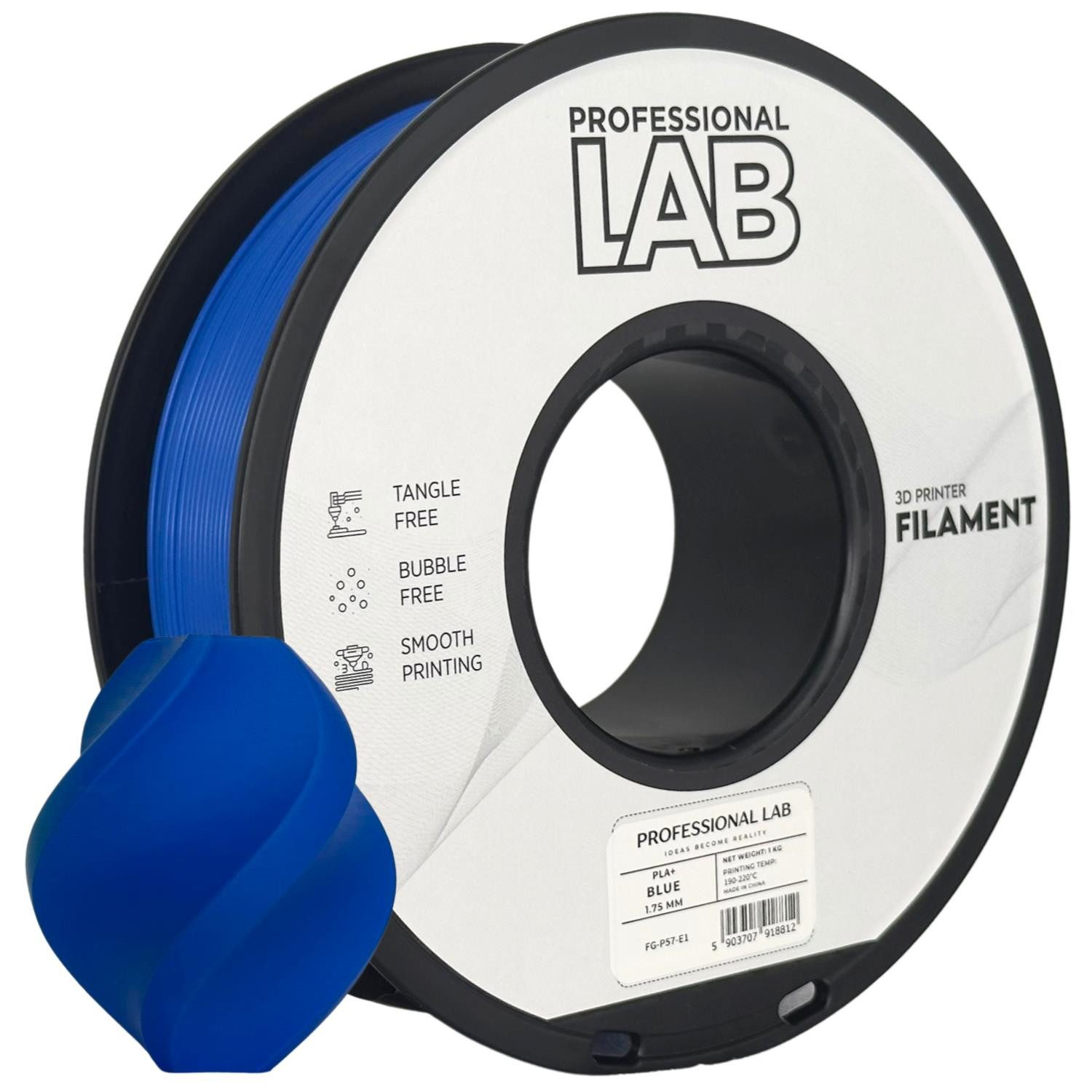 Prof. Lab Filament PLA+ verstärktes PLA Hochfest & schnell 1.75mm – 1kg