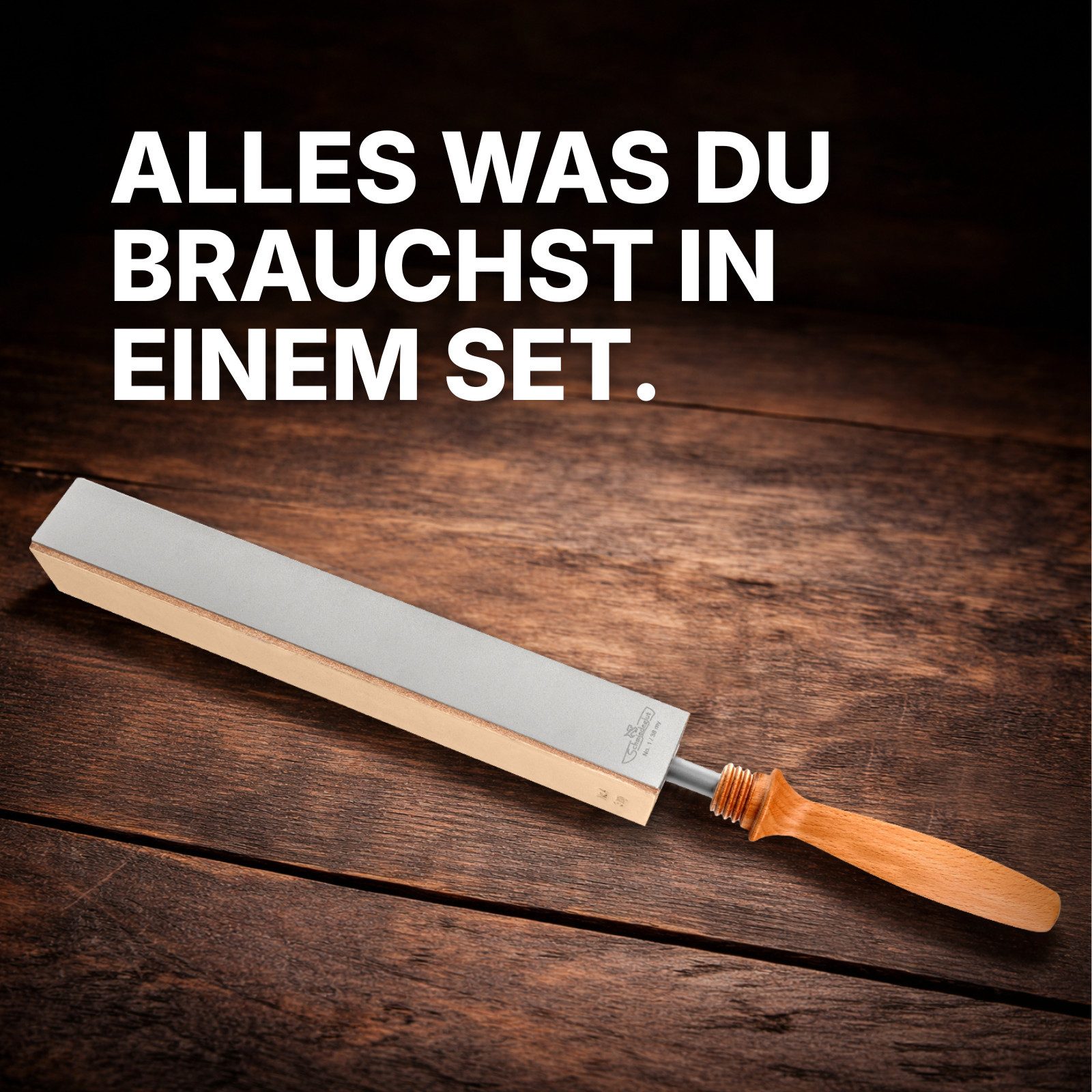Schmiedeglut Messerschärfer Diamantleder Unlimited 5-in-1 Messerschärfer, Diamant & Abziehleder, Inkl. Rundstab für Wellenschliff, Made in Germany – Bild 2 von 4