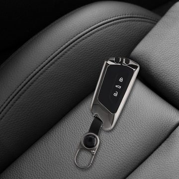 kwmobile Schlüsseltasche Autoschlüssel Hülle für VW Golf 8 (1-tlg), Hardcover Metall Schutzhülle