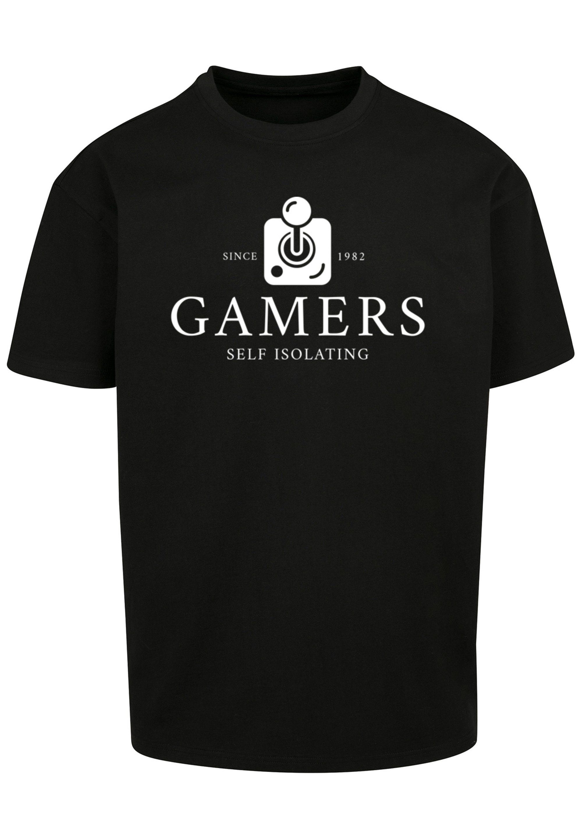 F4NT4STIC Gamers Self Isolating Print T-Shirt schwarz Retro SEVENSQUARED Gaming