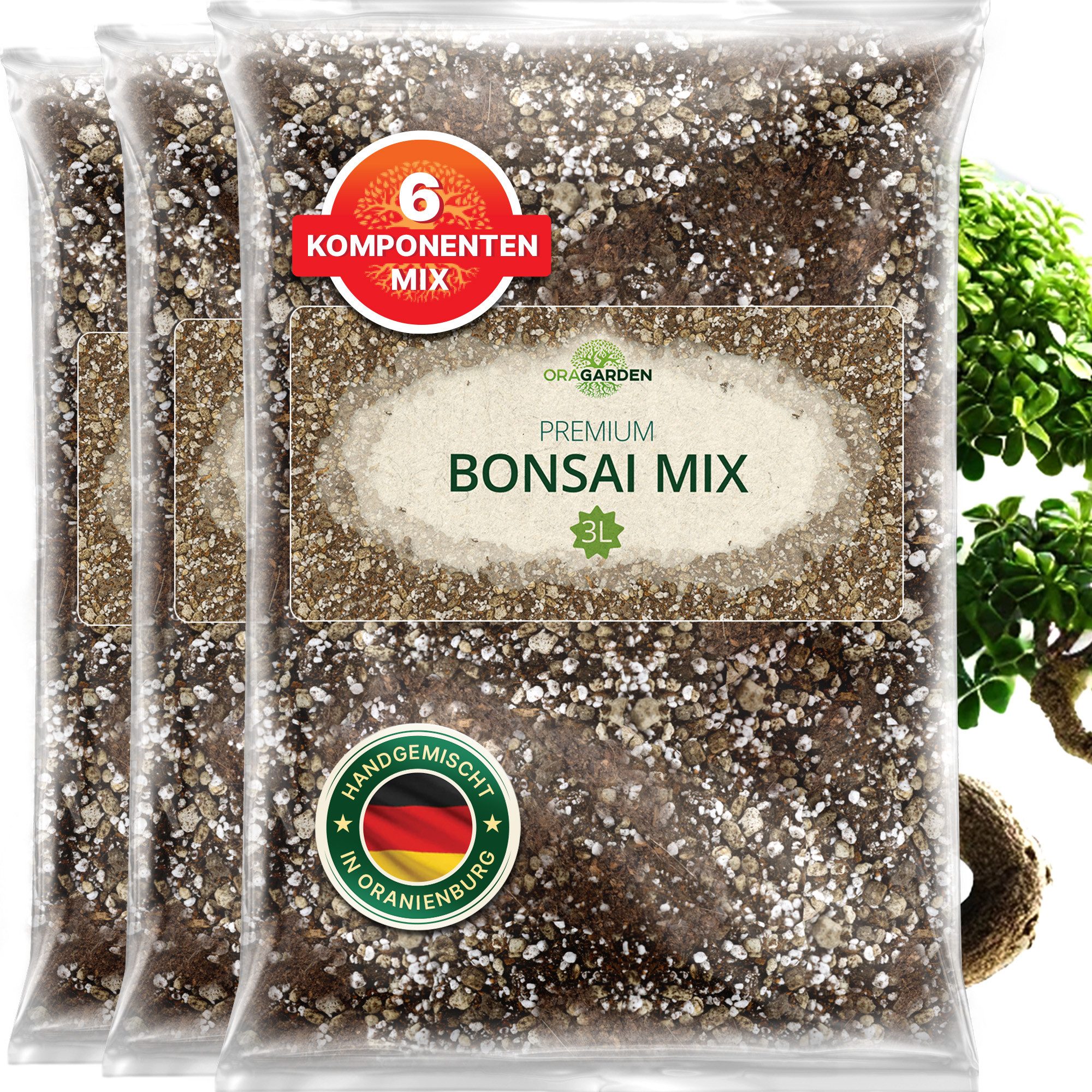 OraGarden Gartenbau-Substrat Bonsai Mix, mit Wurmhumus