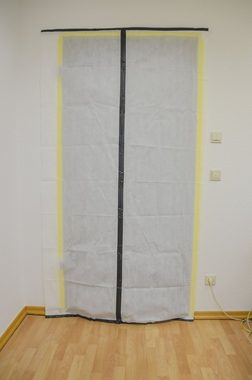 Scorprotect® Haustür Vlies Staubschutztür Magnet mit Magnetstreifen-Verschluss 210 x 110 cm