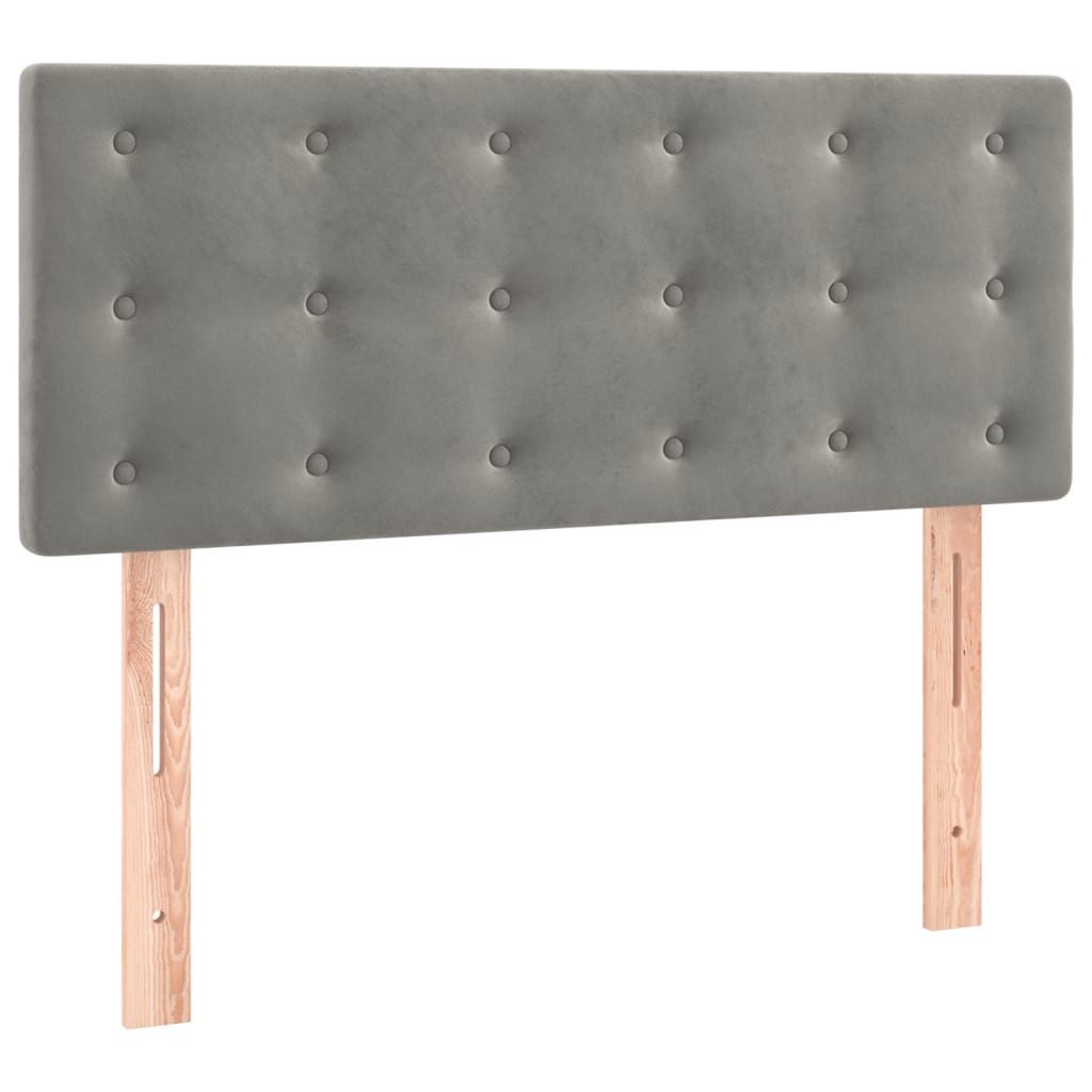 vidaXL Bett Kopfteil Hellgrau 90x5x78/88 cm Samt (1-tlg)