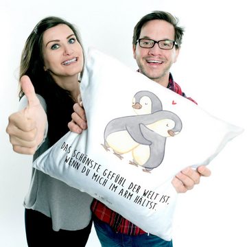 Mr. & Mrs. Panda Dekokissen Pinguine Kuscheln - Weiß - Geschenk, Freund, Sofakissen, Kissenhülle, Einzigartige Designs