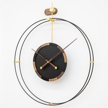 ONZENO Wanduhr THE ORBIT. 80x80x2.5 cm (handgefertigte Design-Uhr)