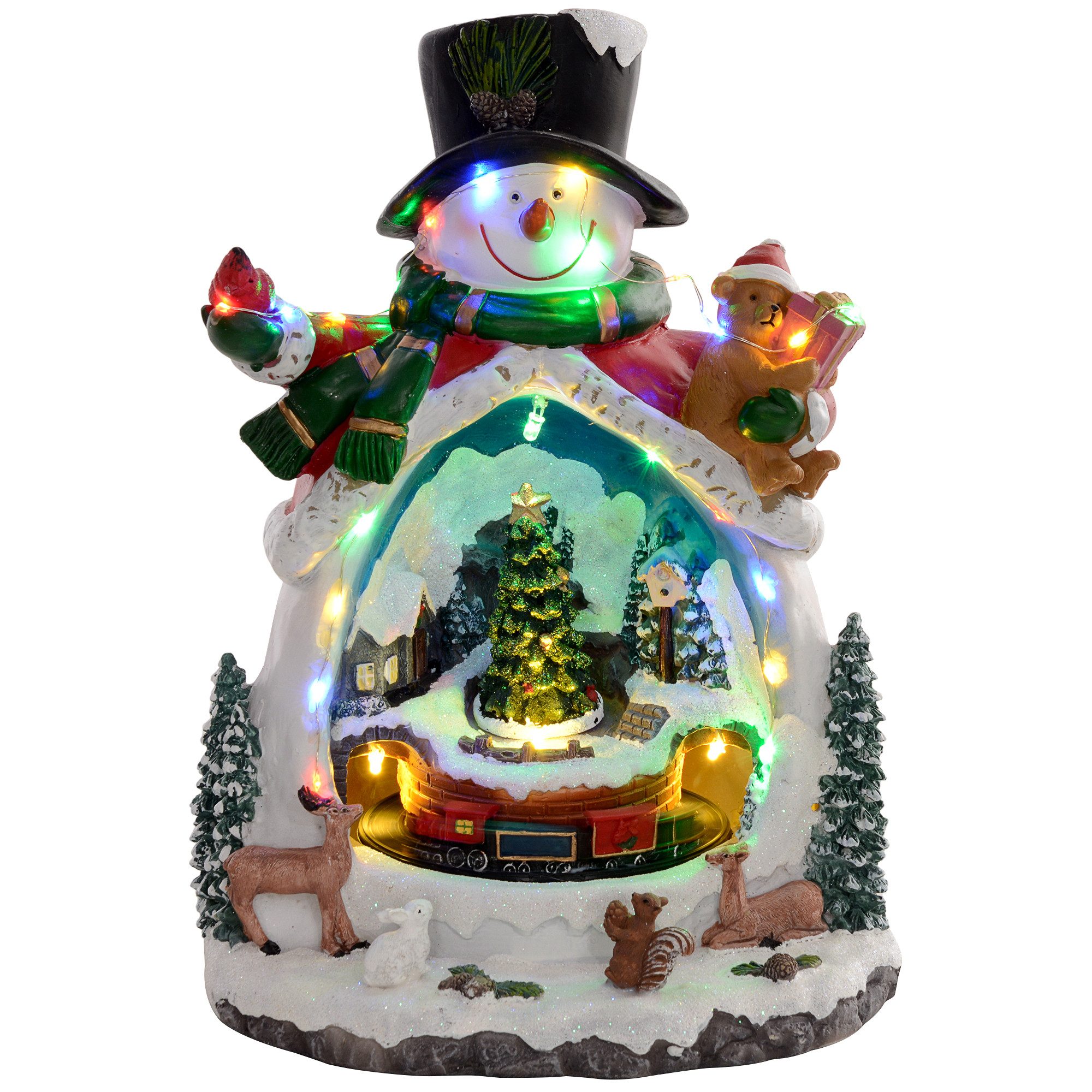 Weihnachtsdorf mit LED-Leuchtung, Musik