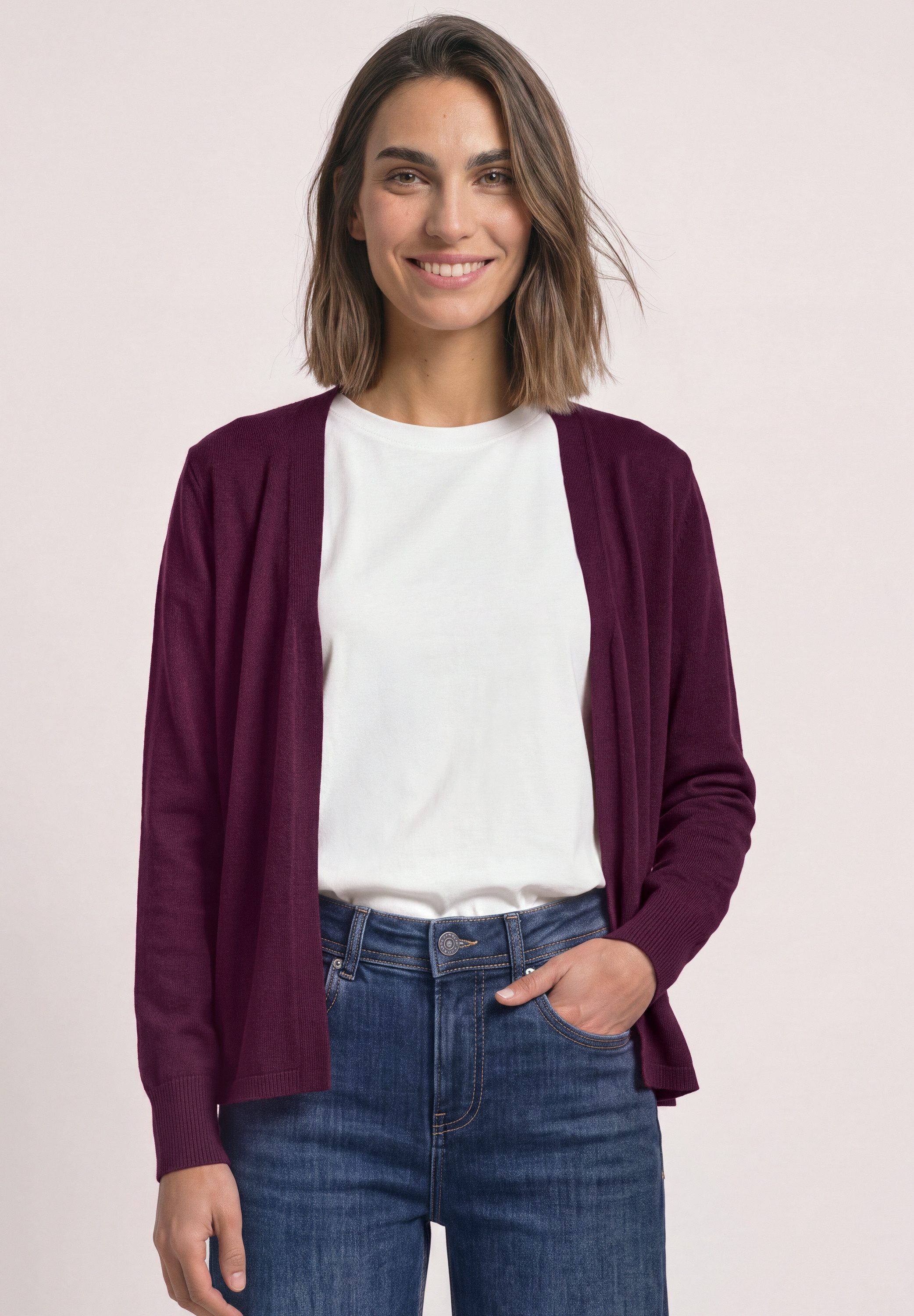 STREET ONE Cardigan aus softem Materialmix