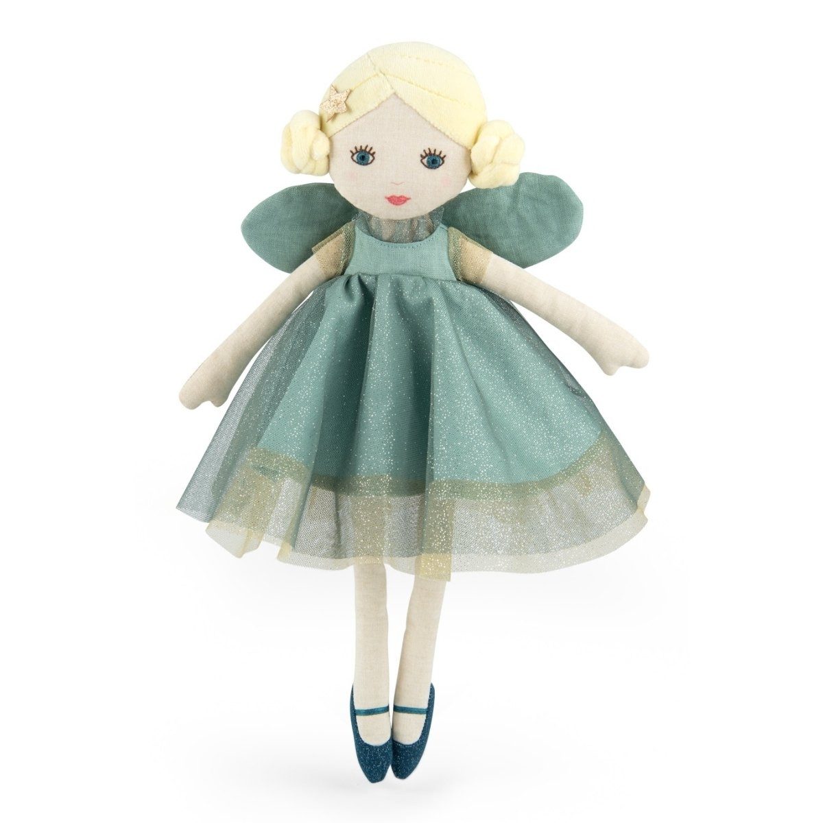 Moulin Roty Babypuppe Fee Ondine grün Feenpuppe aus Fee zum Spielen und Kuscheln (1-tlg), Feenpuppe