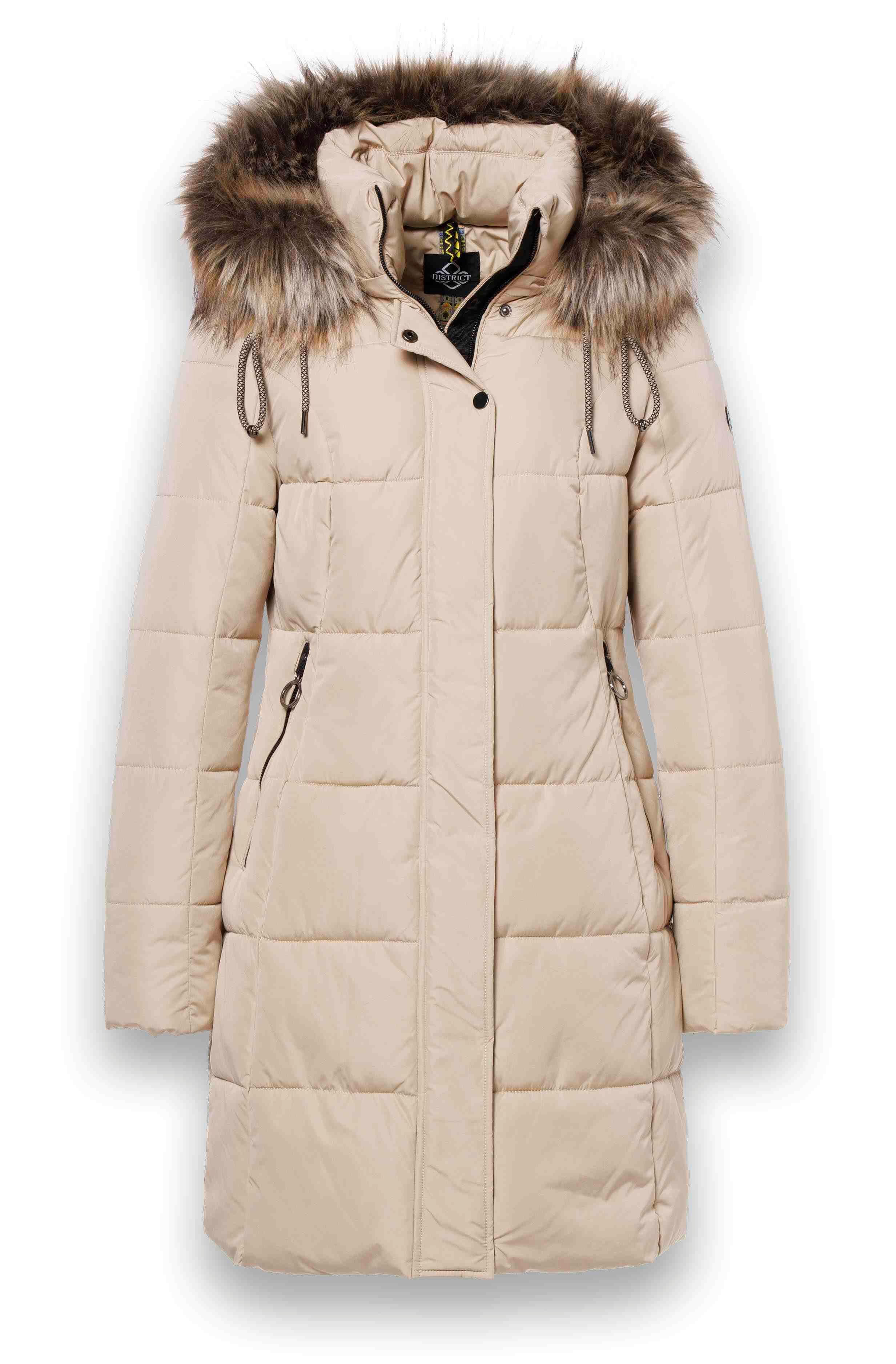 District Steppmantel Chatel (warm, wasserabweisend) cream günstig online kaufen