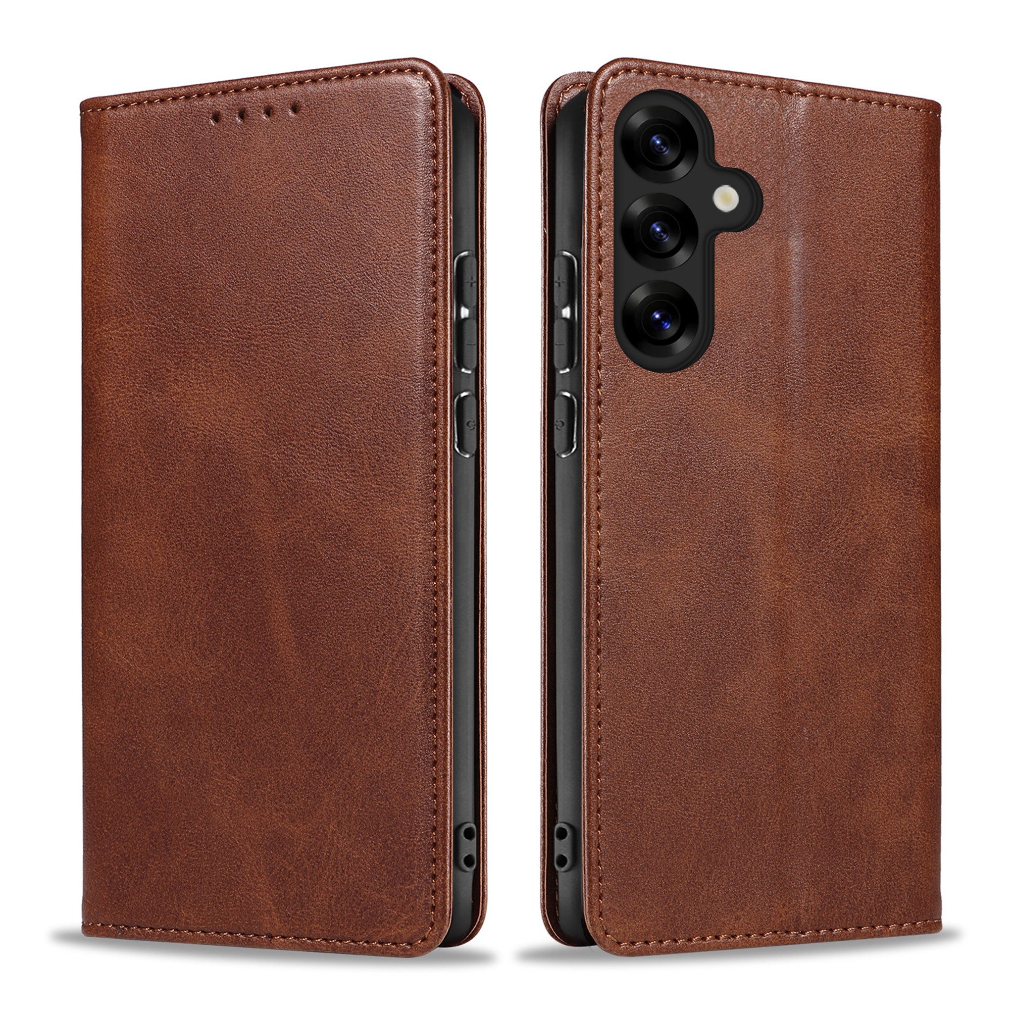 Tec-Expert Handyhülle Tasche Hülle für Samsung Galaxy S25 6.17 Zoll, 6.17, Cover Klapphülle Case mit Kartenfach Fliphülle aufstellbar