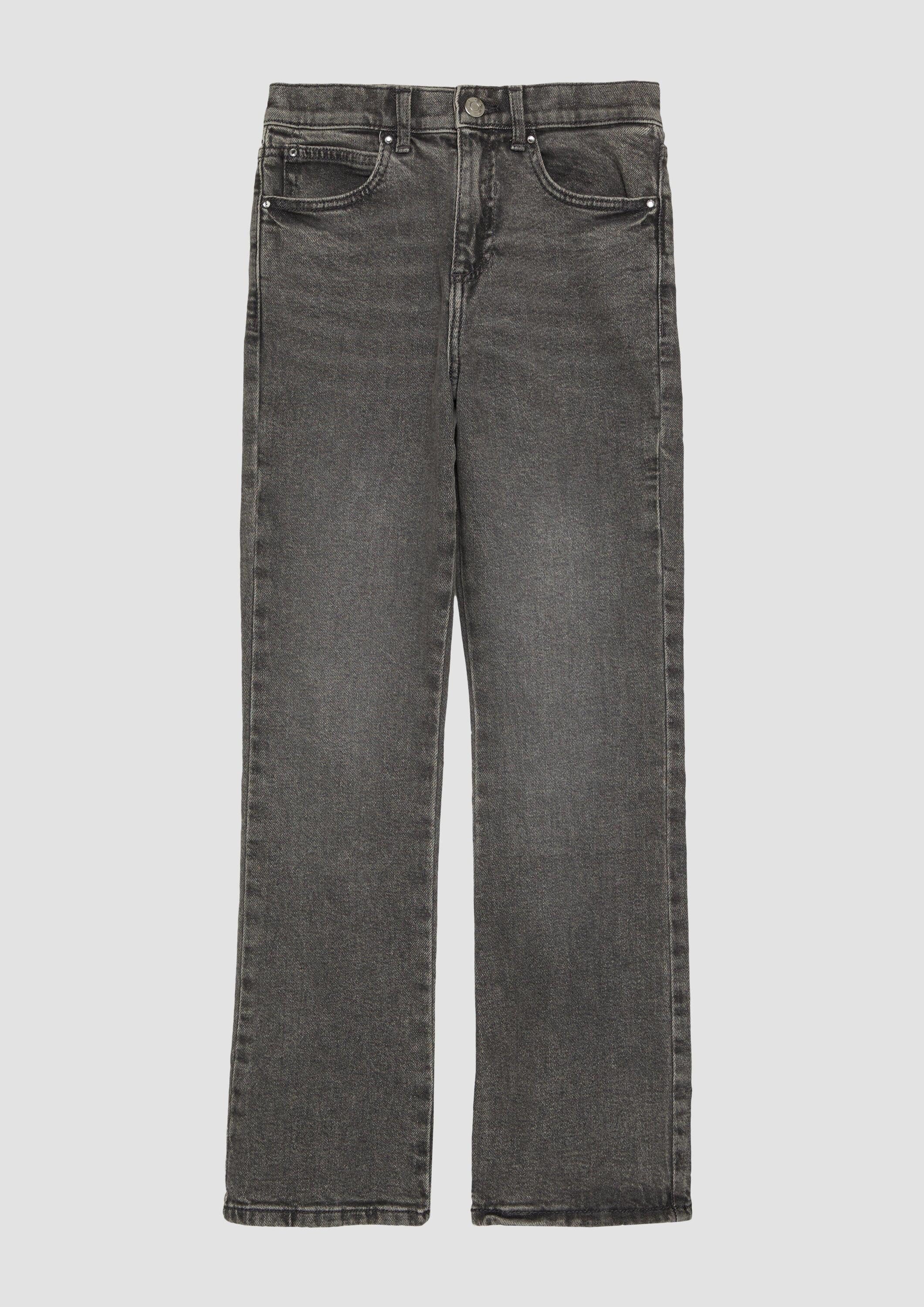 s.Oliver Bootcut-Jeans Jeans-Hose BEVERLY Jeans Beverly / Regular Fit / High Rise / Flared Leg / Strass-Details