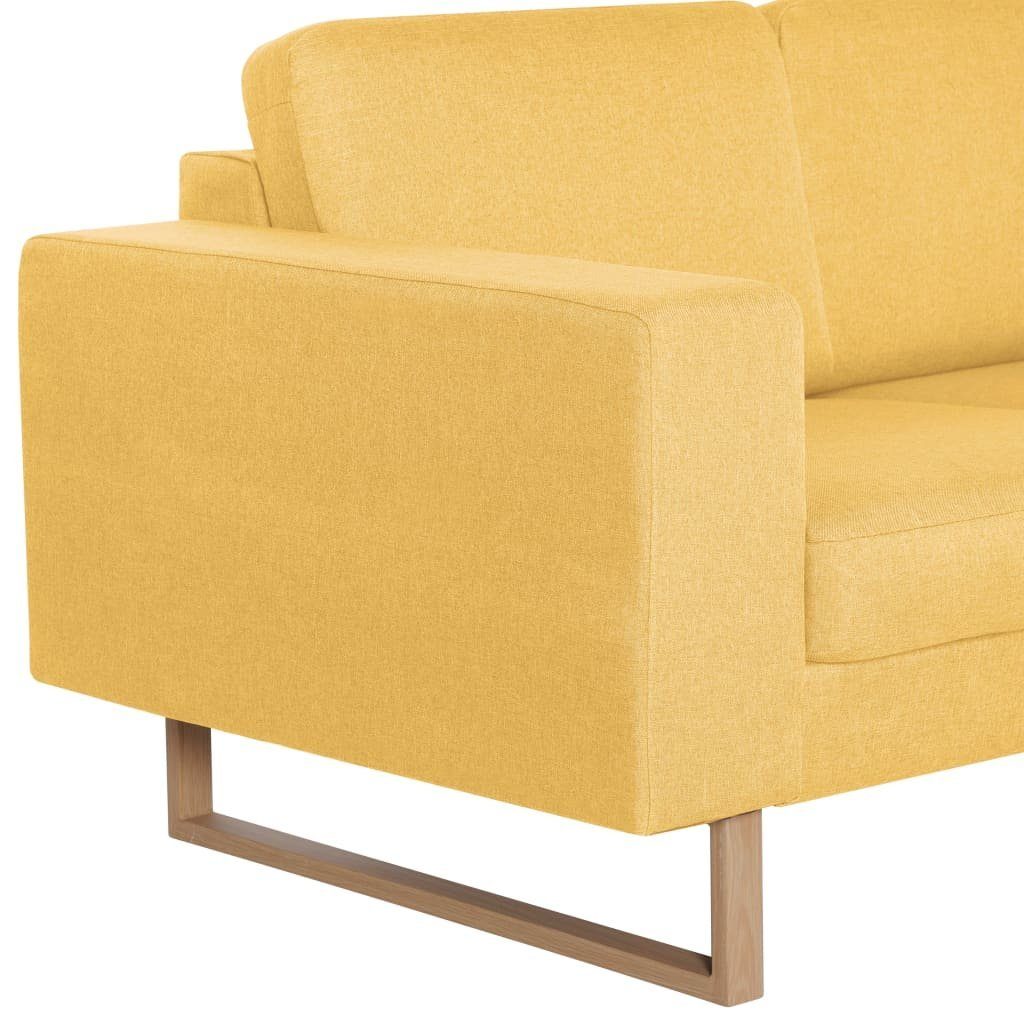 Sofa 2-Sitzer-Sofa Stoff Gelb vidaXL Couch