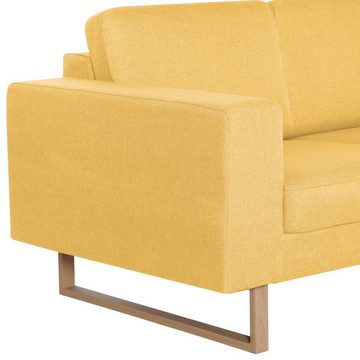 vidaXL Sofa 2-Sitzer-Sofa Stoff Gelb Couch