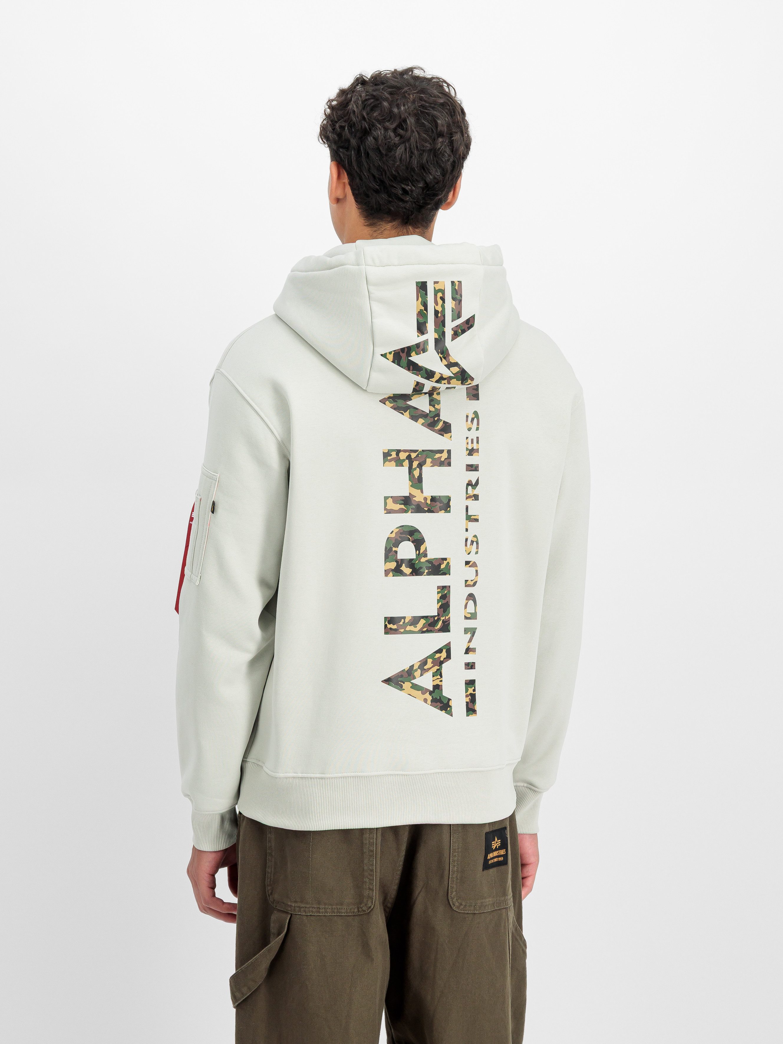 Alpha Industries Kapuzensweatshirt BACK PRINT HOODY Baumwollmischung, regular fit