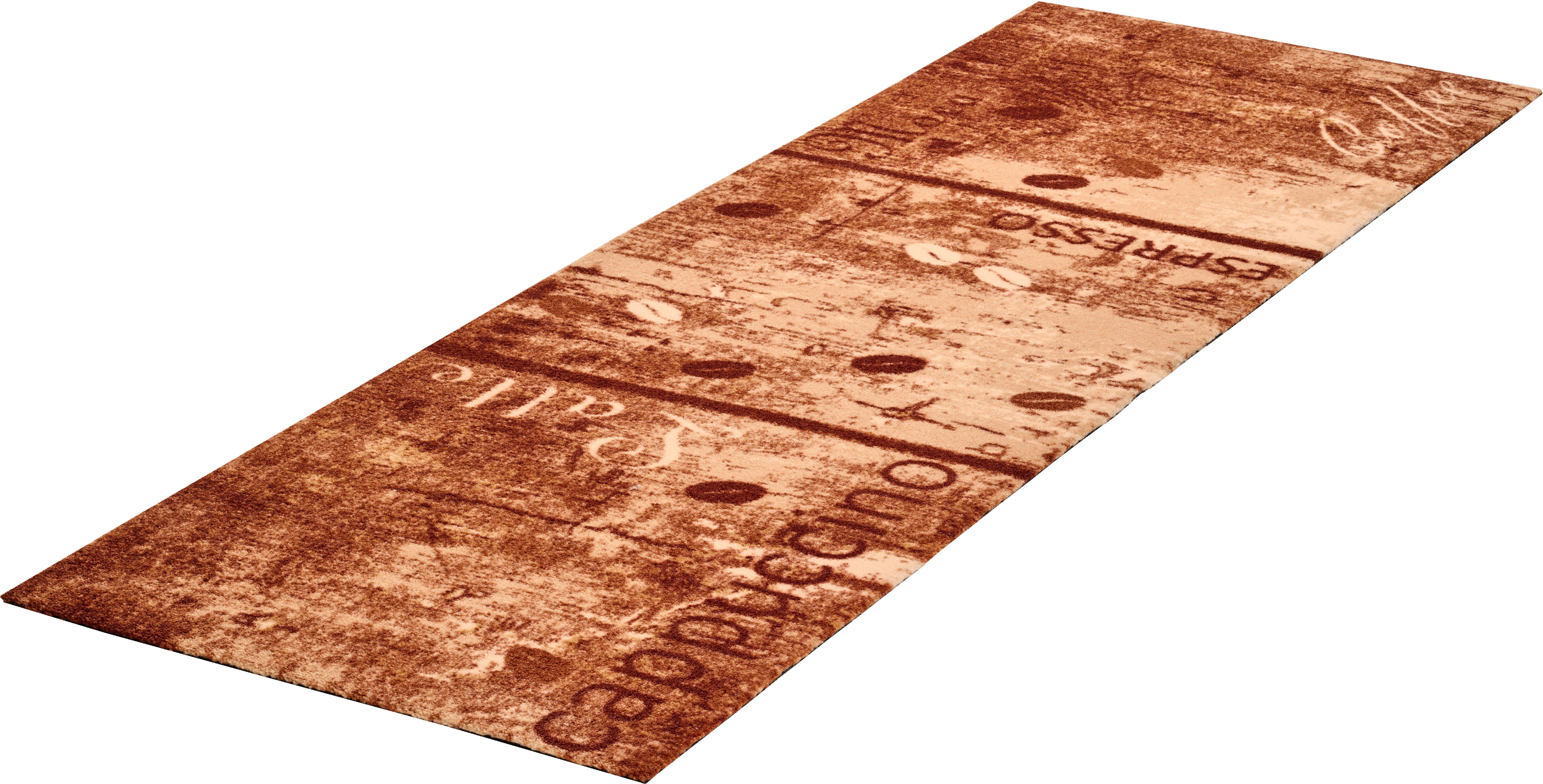Küchenläufer Cappu, mit Grund, Läufer Outdoor Schriftzug, und geeignet, Teppichläufer 8 mm, Höhe: rechteckig, In