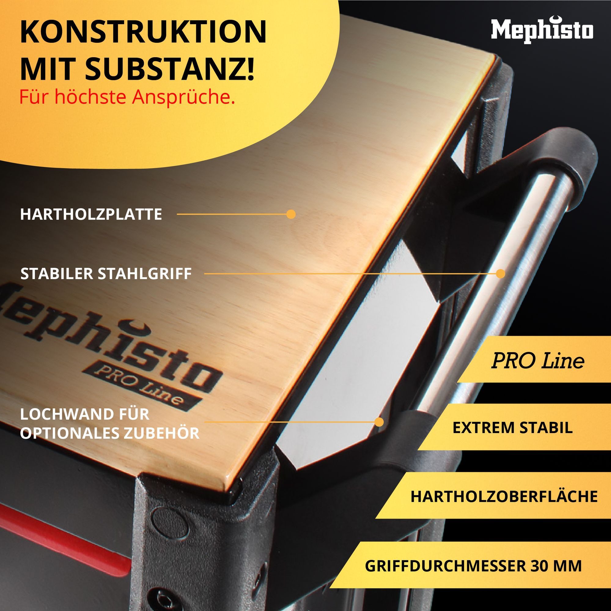 Mephisto-Tools Werkzeugwagen, (umfangreich bestückt), 12 abschließbare Schubladen, Werkzeug ist aus hochwertigem CRV