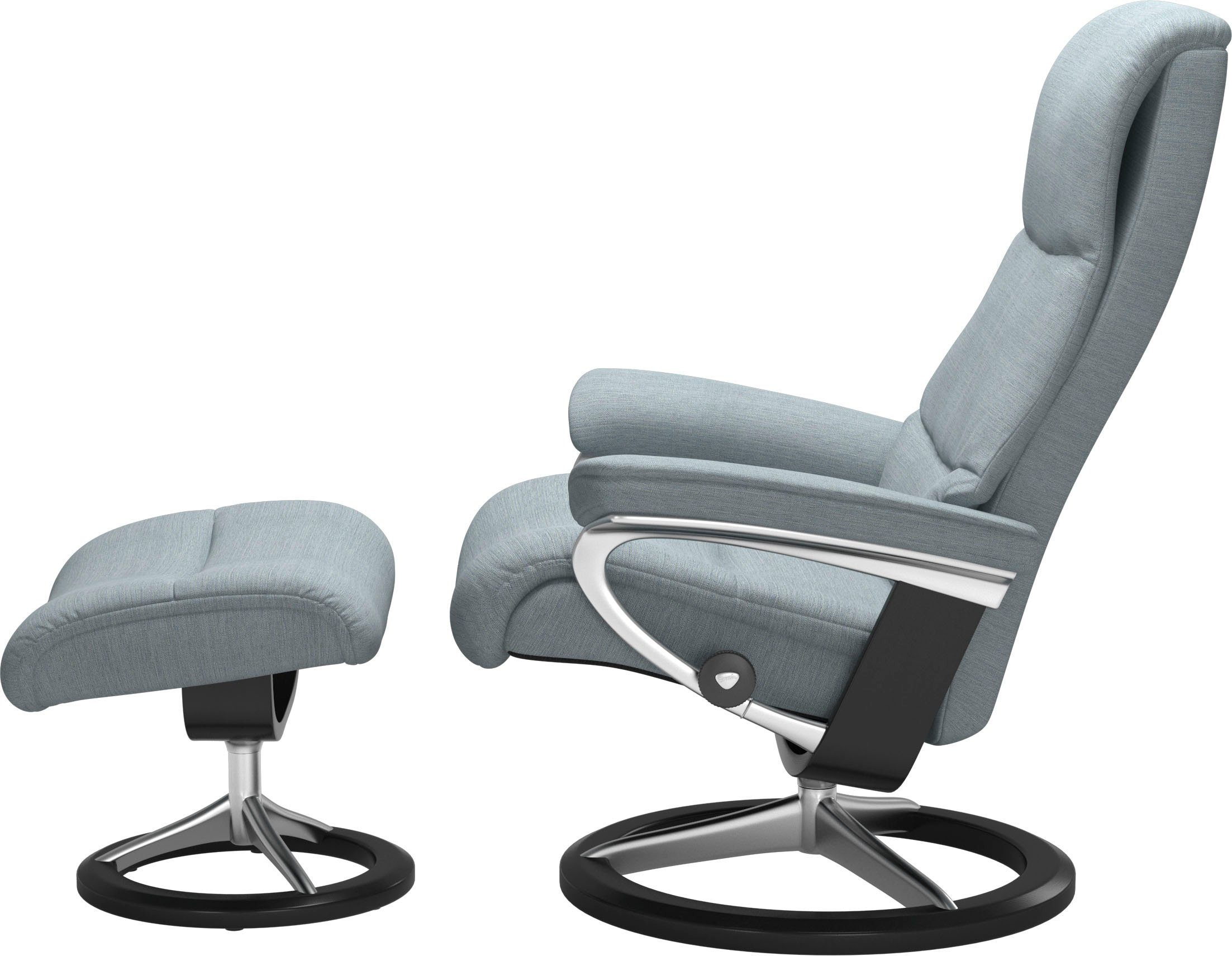 Hocker), L,Gestell Base, mit Schwarz View Signature mit Relaxsessel (Set, Stressless® Größe Relaxsessel