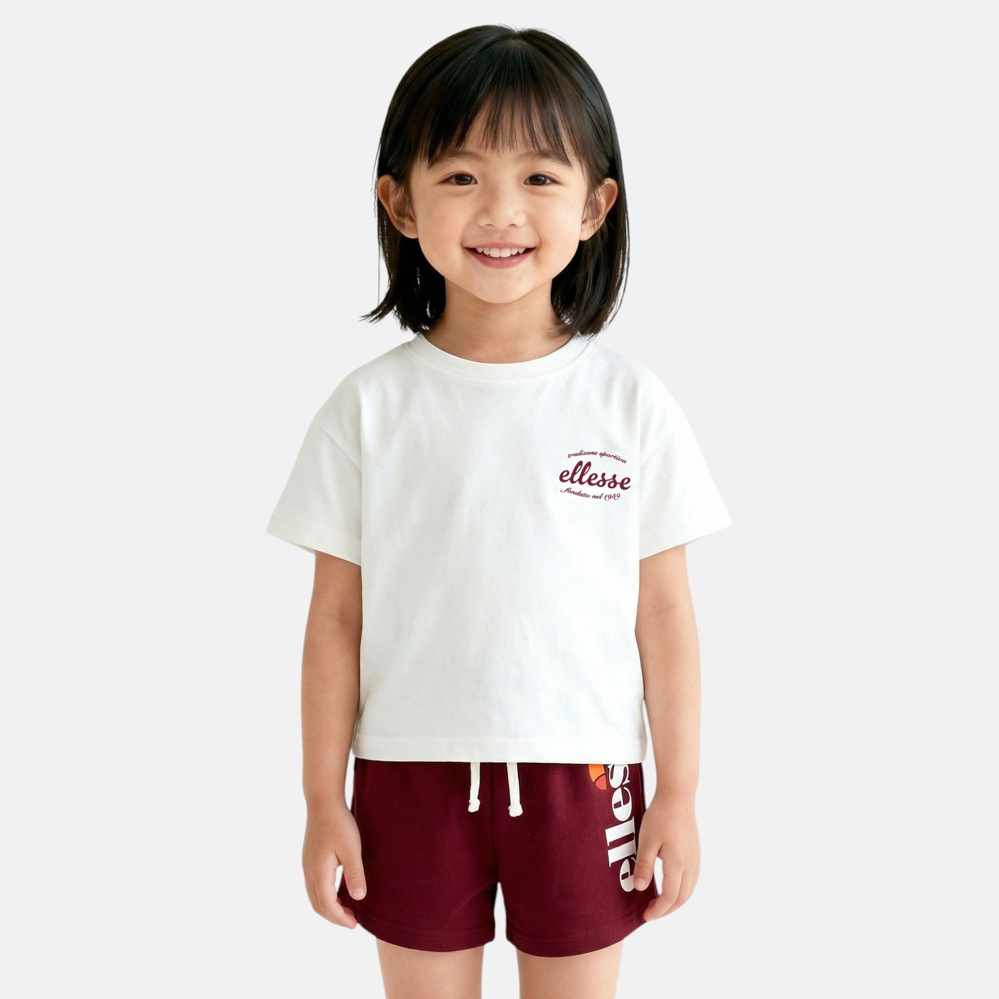 Ellesse Top & Shorts Ellesse Mädchen Set 3-teilig Shorts & 2 T-Shirts Sommer Outfit (Set, 2 T-Shirts Sports set mit Shorts) Drei Teile Mädchen Spoer Sommerset T-Shirts + Shorts