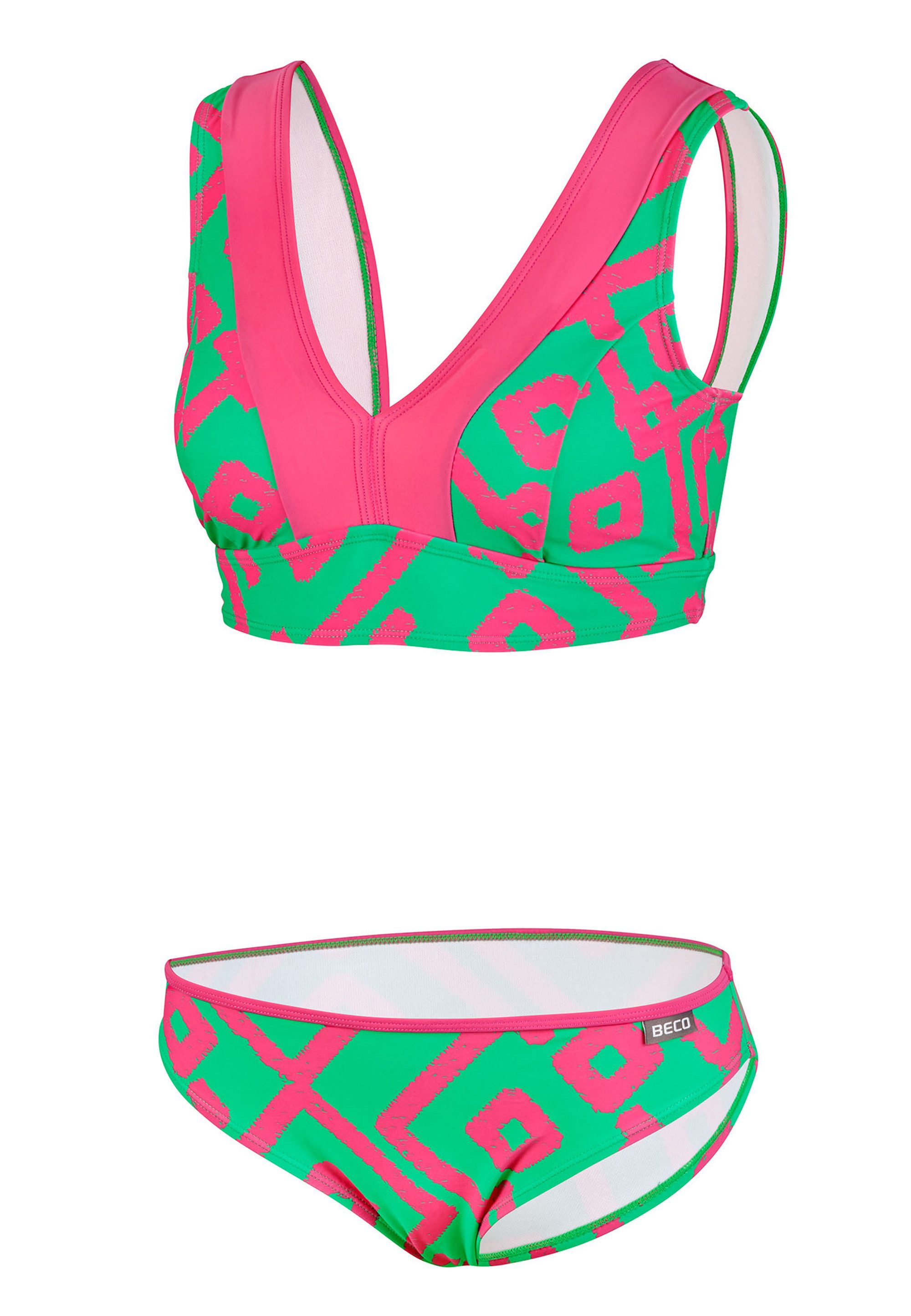 Beco Beermann Triangel-Bikini-Top Inka Graphic, mit fantasievollem Inka-Muster