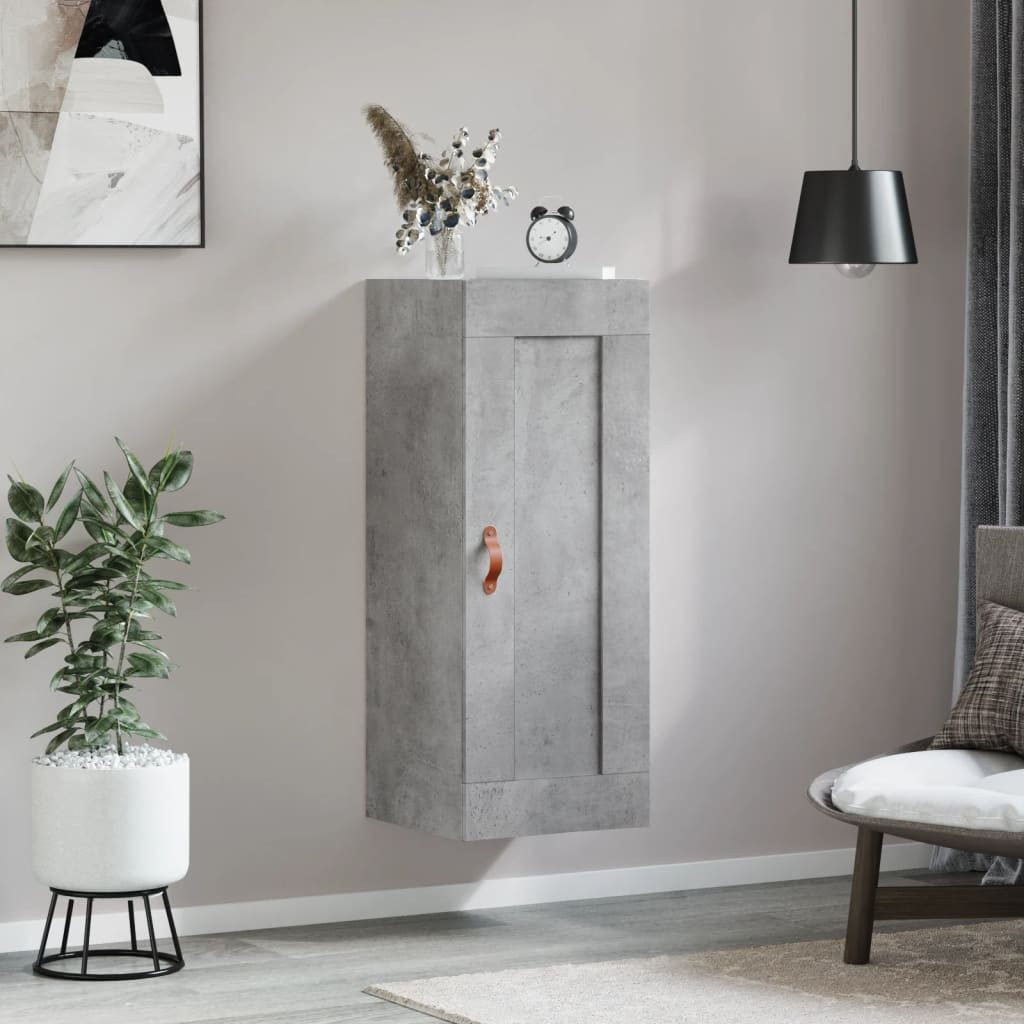 vidaXL Hängeschrank Wandschrank Betongrau 34,5x34x90 cm günstig online kaufen