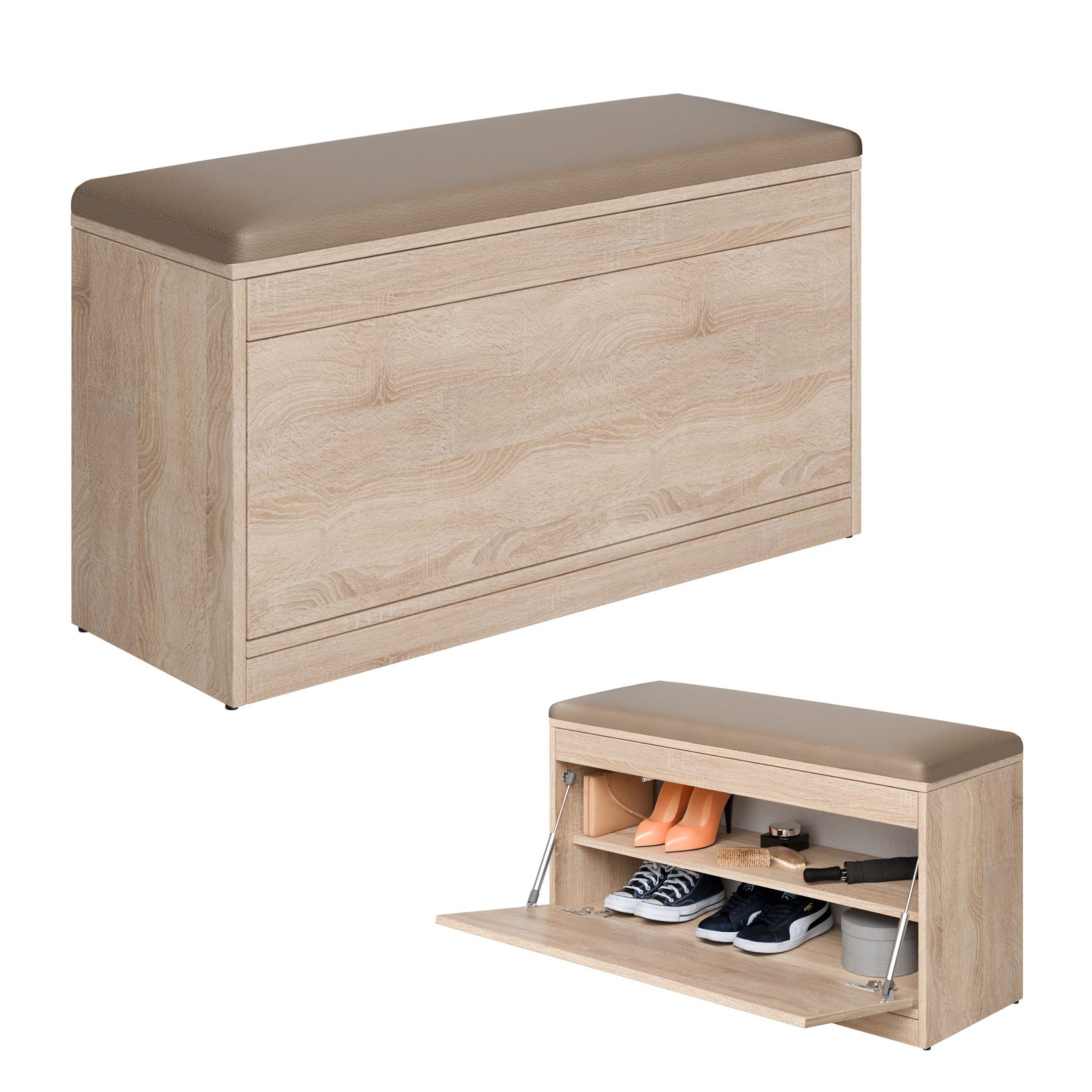 Platan Room Schuhschrank Schuhregal mit Sitzkissen, günstig online kaufen