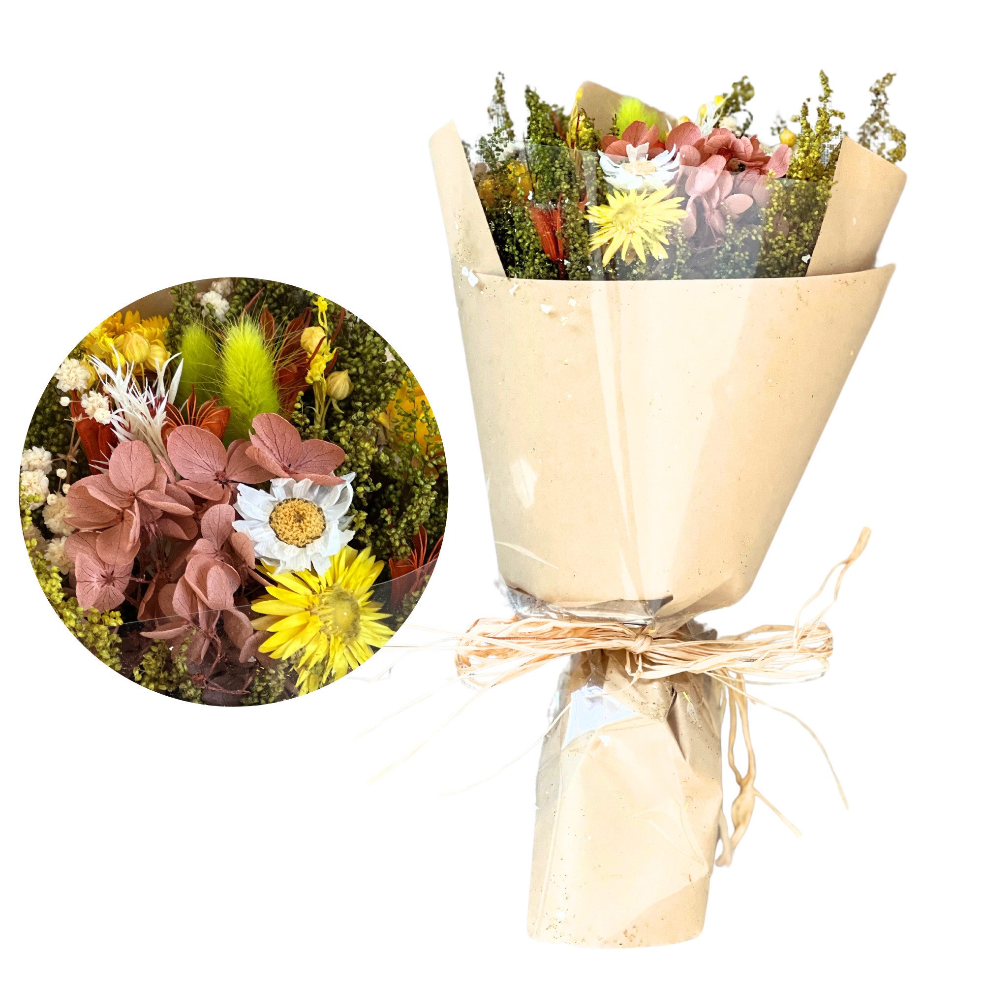Trockenblume Trockenblumenstrauß Deko-Blumen im Boho-Stil Trockenblumen günstig online kaufen